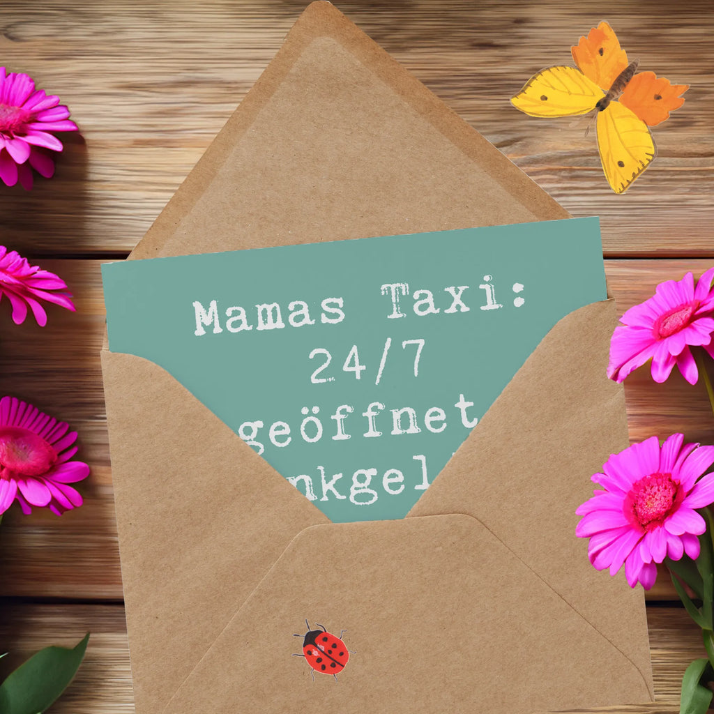 Deluxe Card Saying Mamas Taxi: 24/7 geöffnet, Trinkgeld in Form von Liebe erwünscht! Geburtstagskarte, Hochwertige Grußkarte, Glückwunschkarte, Karte, Hochwertige Klappkarte, Einladungskarte, Hochzeitskarte, Grußkarte, Klappkarte, Familie, Vatertag, Muttertag, Bruder, Schwester, Mama, Papa, Oma, Opa