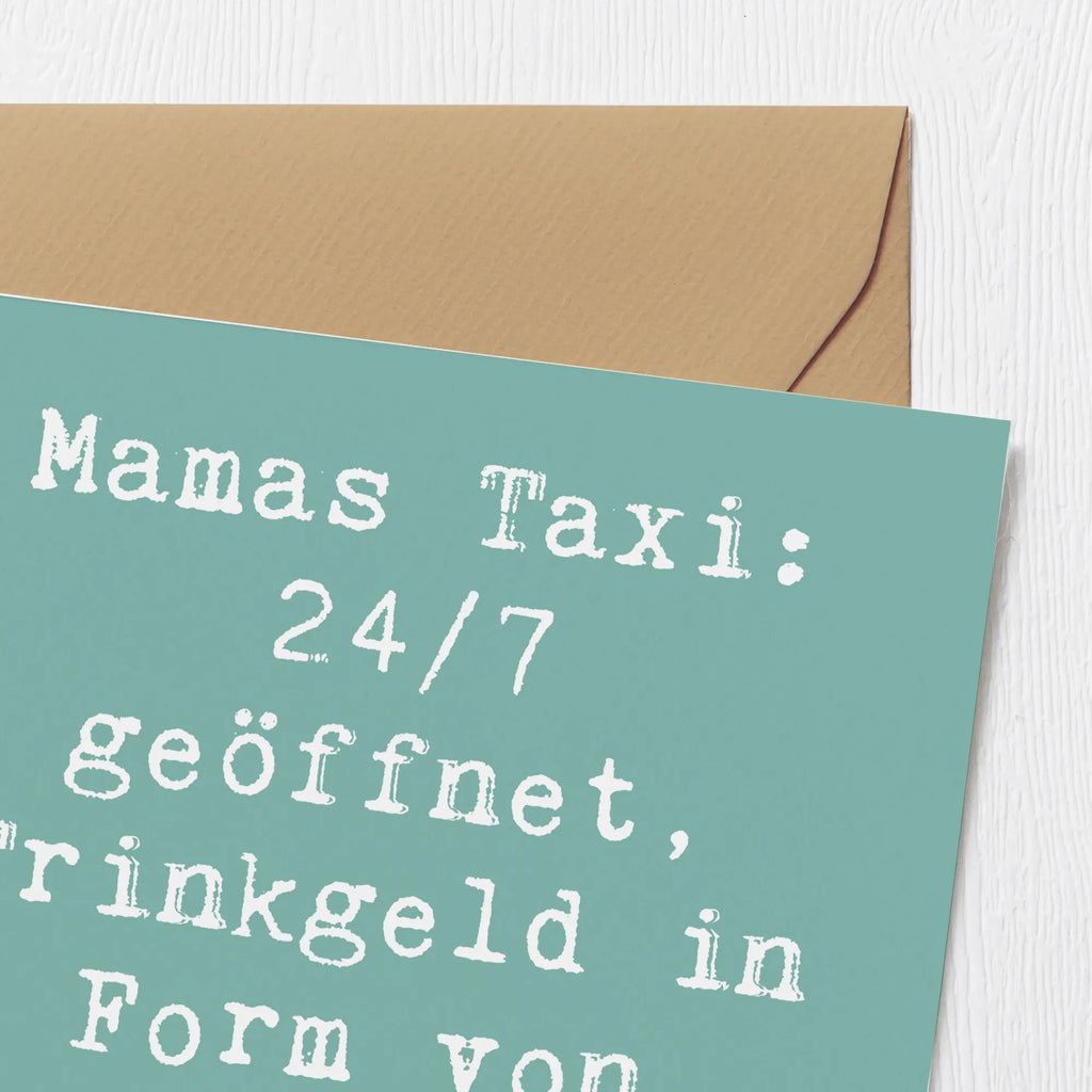 Deluxe Card Saying Mamas Taxi: 24/7 geöffnet, Trinkgeld in Form von Liebe erwünscht! Geburtstagskarte, Hochwertige Grußkarte, Glückwunschkarte, Karte, Hochwertige Klappkarte, Einladungskarte, Hochzeitskarte, Grußkarte, Klappkarte, Familie, Vatertag, Muttertag, Bruder, Schwester, Mama, Papa, Oma, Opa