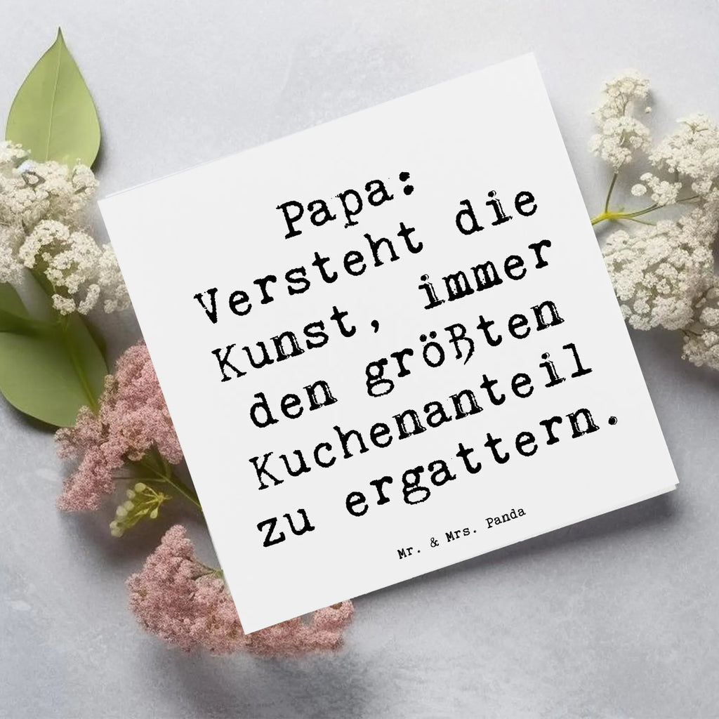 Deluxe Card Saying Papa: Versteht die Kunst, immer den größten Kuchenanteil zu ergattern. Hochzeitskarte, Hochwertige Grußkarte, Geburtstagskarte, Grußkarte, Karte, Einladungskarte, Hochwertige Klappkarte, Glückwunschkarte, Klappkarte, Familie, Vatertag, Muttertag, Bruder, Schwester, Mama, Papa, Oma, Opa