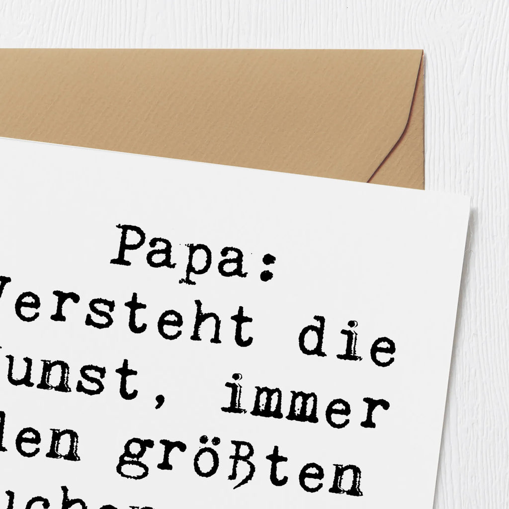 Deluxe Card Saying Papa: Versteht die Kunst, immer den größten Kuchenanteil zu ergattern. Hochzeitskarte, Hochwertige Grußkarte, Geburtstagskarte, Grußkarte, Karte, Einladungskarte, Hochwertige Klappkarte, Glückwunschkarte, Klappkarte, Familie, Vatertag, Muttertag, Bruder, Schwester, Mama, Papa, Oma, Opa