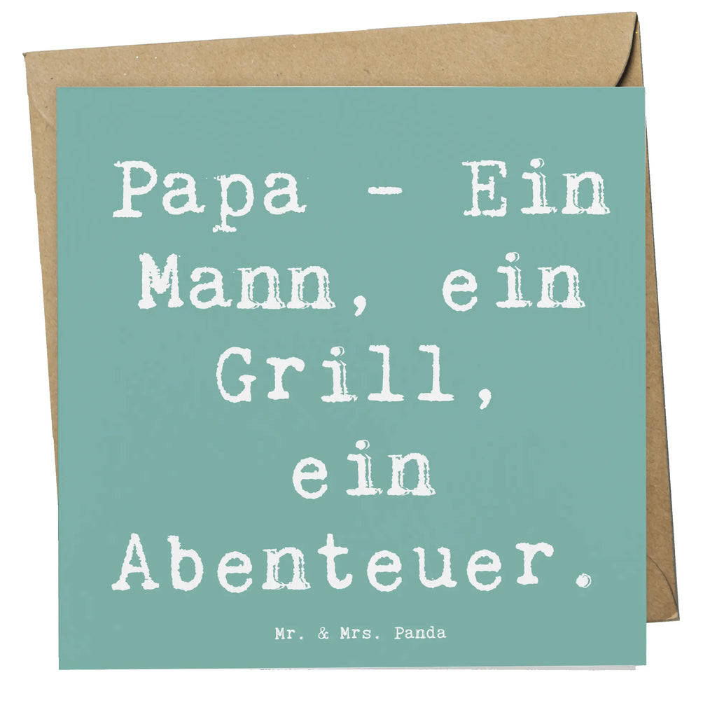 Deluxe Karte Spruch Papa Abenteuer Glückwunschkarte, Karte, Grußkarte, Klappkarte, Geburtstagskarte, Hochzeitskarte, Hochwertige Klappkarte, Einladungskarte, Hochwertige Grußkarte, Familie, Vatertag, Muttertag, Bruder, Schwester, Mama, Papa, Oma, Opa