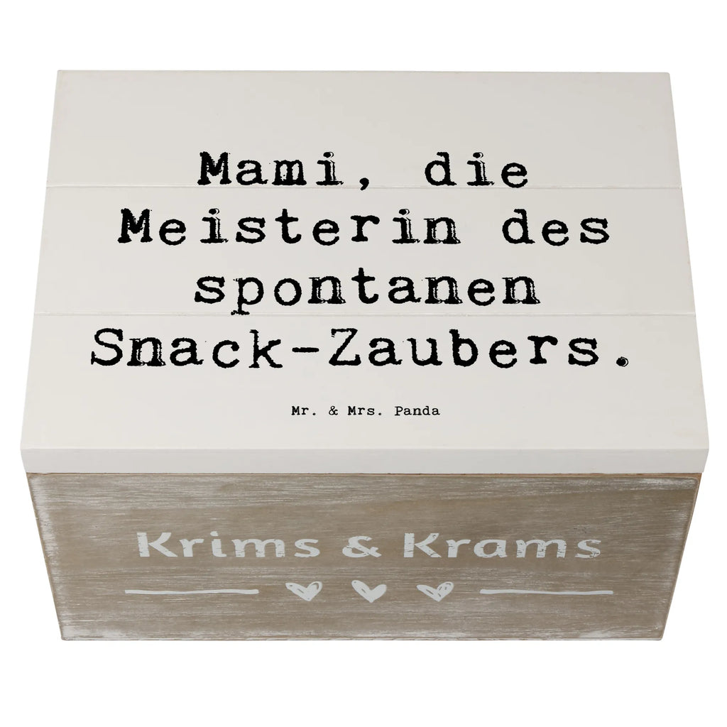 Holzkiste Spruch Mami Snack-Zauber Aufbewahrungsbox, Schatulle, Truhe, Geschenkbox, Geschenkdose, Erinnerungskiste, Kiste, Erinnerungsbox, Holzkiste, Dekokiste, Schatzkiste, XXL, Familie, Vatertag, Muttertag, Bruder, Schwester, Mama, Papa, Oma, Opa