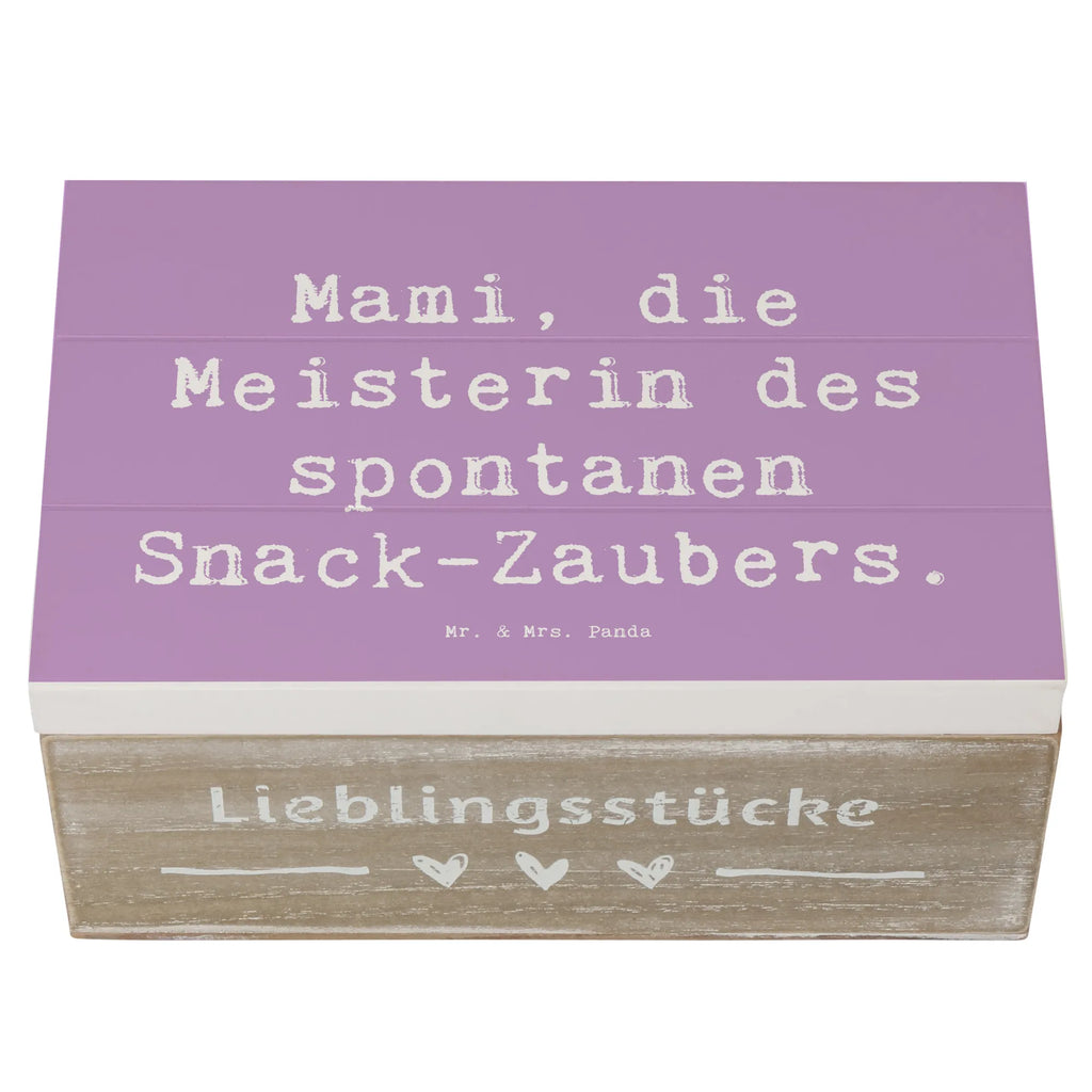 Holzkiste Spruch Mami Snack-Zauber Aufbewahrungsbox, Schatulle, Truhe, Geschenkbox, Geschenkdose, Erinnerungskiste, Kiste, Erinnerungsbox, Holzkiste, Dekokiste, Schatzkiste, XXL, Familie, Vatertag, Muttertag, Bruder, Schwester, Mama, Papa, Oma, Opa