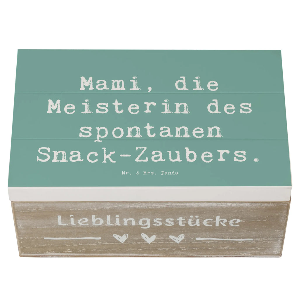 Holzkiste Spruch Mami Snack-Zauber Aufbewahrungsbox, Schatulle, Truhe, Geschenkbox, Geschenkdose, Erinnerungskiste, Kiste, Erinnerungsbox, Holzkiste, Dekokiste, Schatzkiste, XXL, Familie, Vatertag, Muttertag, Bruder, Schwester, Mama, Papa, Oma, Opa
