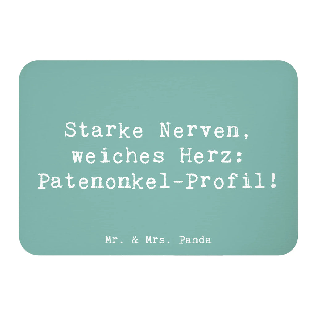 Magnet Saying Starke Nerven, weiches Herz: Patenonkel-Profil! Kühlschrankmagnet, Pinnwandmagnet, Souvenir Magnet, Motivmagnete, Dekomagnet, Whiteboard Magnet, Notiz Magnet, Kühlschrank Dekoration, Familie, Vatertag, Muttertag, Bruder, Schwester, Mama, Papa, Oma, Opa