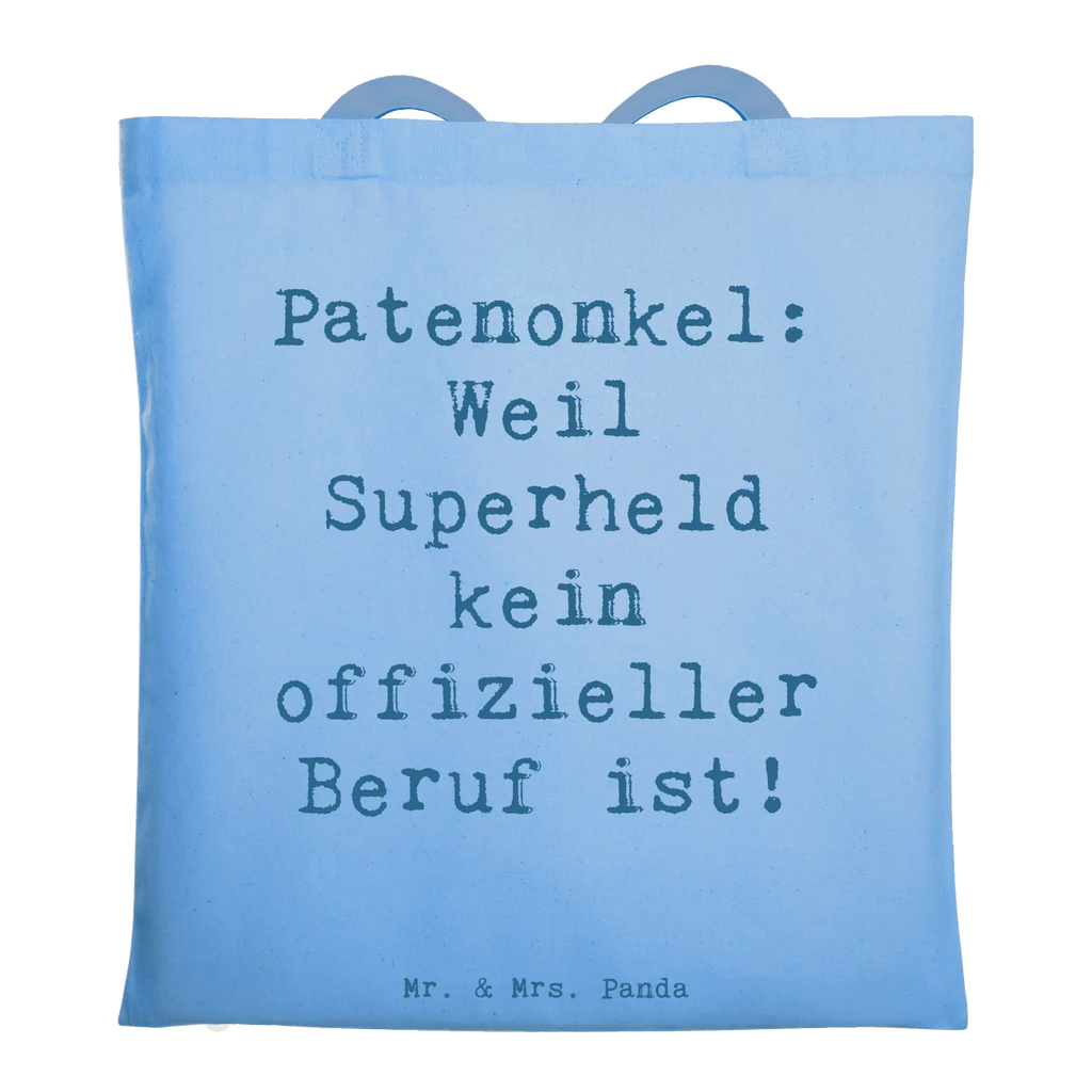 Tragetasche Spruch Patenonkel Superheld Beuteltasche, Beutel, Einkaufstasche, Jutebeutel, Stoffbeutel, Tasche, Shopper, Umhängetasche, Strandtasche, Schultertasche, Stofftasche, Tragetasche, Badetasche, Jutetasche, Einkaufstüte, Laptoptasche, Familie, Vatertag, Muttertag, Bruder, Schwester, Mama, Papa, Oma, Opa