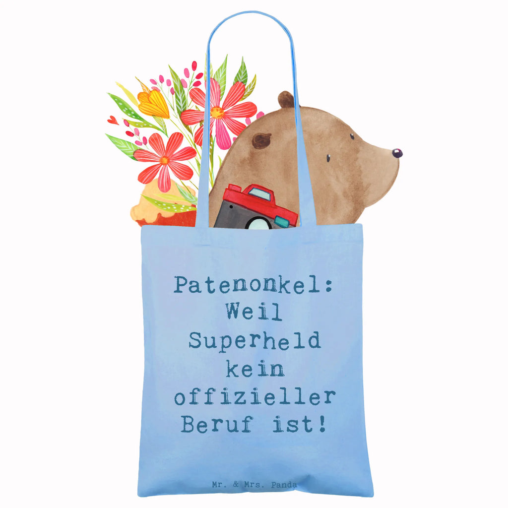 Tragetasche Spruch Patenonkel Superheld Beuteltasche, Beutel, Einkaufstasche, Jutebeutel, Stoffbeutel, Tasche, Shopper, Umhängetasche, Strandtasche, Schultertasche, Stofftasche, Tragetasche, Badetasche, Jutetasche, Einkaufstüte, Laptoptasche, Familie, Vatertag, Muttertag, Bruder, Schwester, Mama, Papa, Oma, Opa