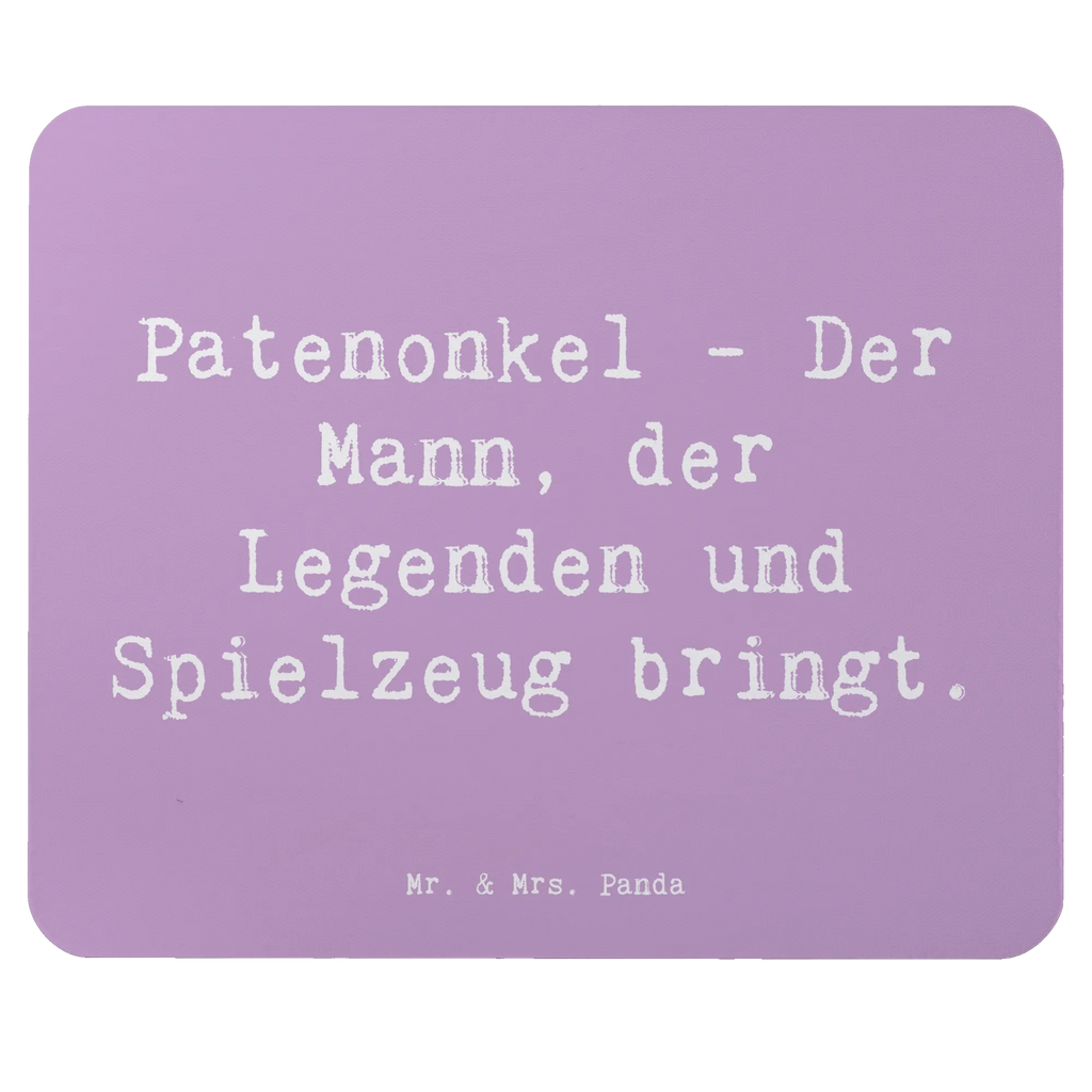 Mouse mat Saying Patenonkel - Der Mann, der Legenden und Spielzeug bringt. Mousepad, Computer zubehör, Büroausstattung, PC Zubehör, Arbeitszimmer, Mauspad, Einzigartiges Mauspad, Designer Mauspad, Mausunterlage, Mauspad Büro, Familie, Vatertag, Muttertag, Bruder, Schwester, Mama, Papa, Oma, Opa
