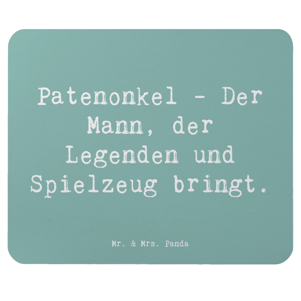 Mouse mat Saying Patenonkel - Der Mann, der Legenden und Spielzeug bringt. Mousepad, Computer zubehör, Büroausstattung, PC Zubehör, Arbeitszimmer, Mauspad, Einzigartiges Mauspad, Designer Mauspad, Mausunterlage, Mauspad Büro, Familie, Vatertag, Muttertag, Bruder, Schwester, Mama, Papa, Oma, Opa