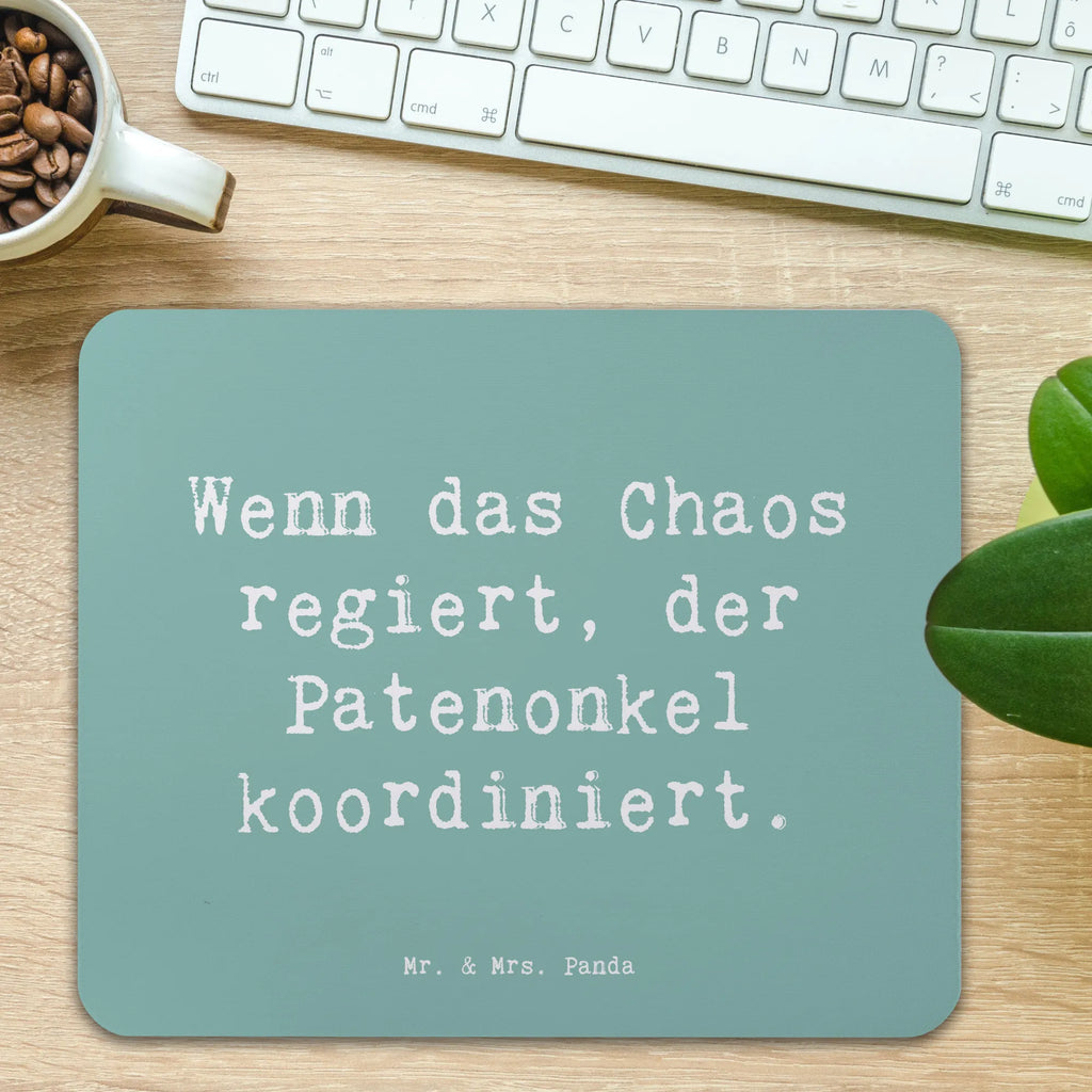 Mouse mat Saying Wenn das Chaos regiert, der Patenonkel koordiniert. Mousepad, Computer zubehör, Büroausstattung, PC Zubehör, Arbeitszimmer, Mauspad, Einzigartiges Mauspad, Designer Mauspad, Mausunterlage, Mauspad Büro, Familie, Vatertag, Muttertag, Bruder, Schwester, Mama, Papa, Oma, Opa