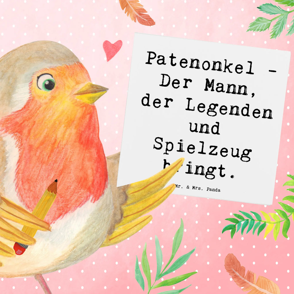 Deluxe Karte Spruch Patenonkel Geschenk Hochwertige Klappkarte, Glückwunschkarte, Klappkarte, Grußkarte, Karte, Einladungskarte, Geburtstagskarte, Hochwertige Grußkarte, Hochzeitskarte, Familie, Vatertag, Muttertag, Bruder, Schwester, Mama, Papa, Oma, Opa
