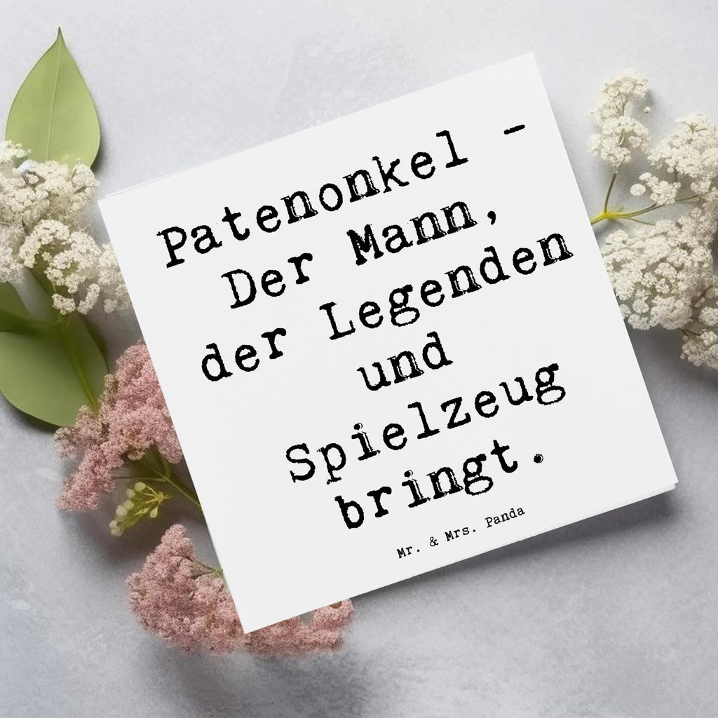 Deluxe Karte Spruch Patenonkel Geschenk Hochwertige Klappkarte, Glückwunschkarte, Klappkarte, Grußkarte, Karte, Einladungskarte, Geburtstagskarte, Hochwertige Grußkarte, Hochzeitskarte, Familie, Vatertag, Muttertag, Bruder, Schwester, Mama, Papa, Oma, Opa