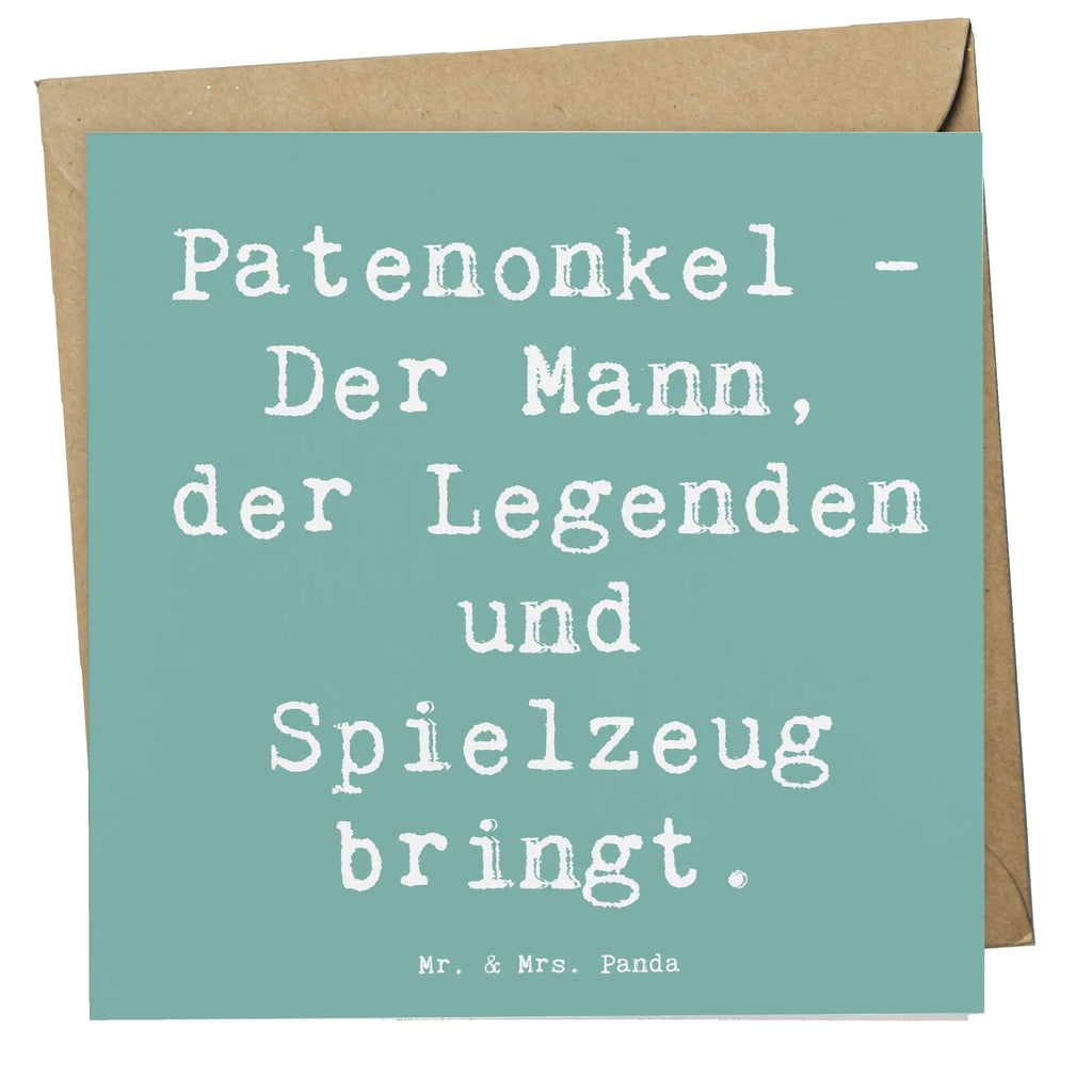 Deluxe Karte Spruch Patenonkel Geschenk Hochwertige Klappkarte, Glückwunschkarte, Klappkarte, Grußkarte, Karte, Einladungskarte, Geburtstagskarte, Hochwertige Grußkarte, Hochzeitskarte, Familie, Vatertag, Muttertag, Bruder, Schwester, Mama, Papa, Oma, Opa