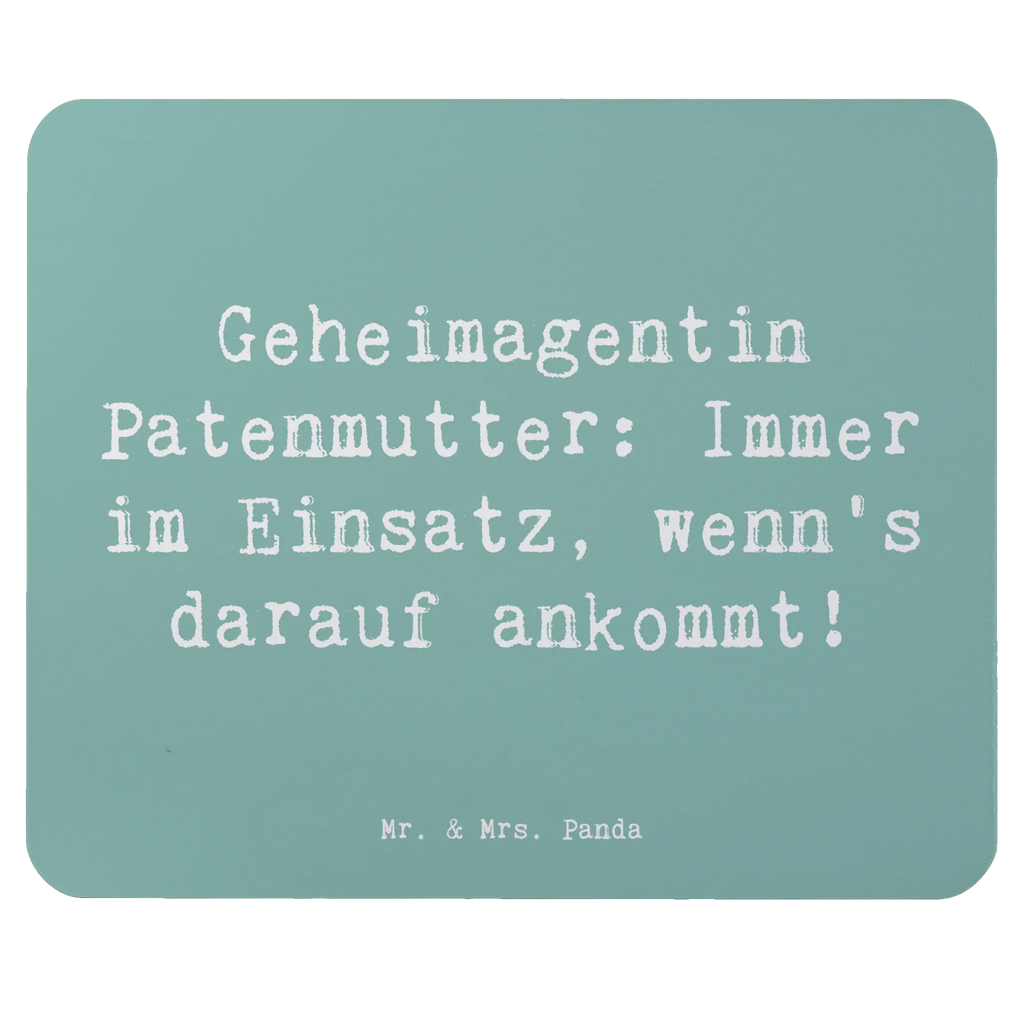 Mouse mat Saying Geheimagentin Patenmutter: Immer im Einsatz, wenn’s darauf ankommt! Mousepad, Computer zubehör, Büroausstattung, PC Zubehör, Arbeitszimmer, Mauspad, Einzigartiges Mauspad, Designer Mauspad, Mausunterlage, Mauspad Büro, Familie, Vatertag, Muttertag, Bruder, Schwester, Mama, Papa, Oma, Opa