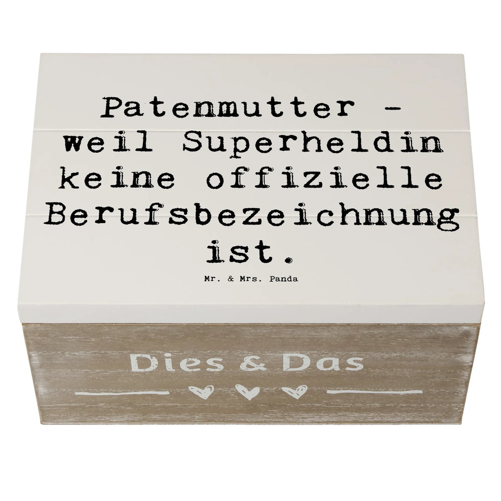 Holzkiste Spruch Patenmutter Superheldin Erinnerungskiste, Schatulle, Geschenkbox, Aufbewahrungsbox, Erinnerungsbox, Dekokiste, XXL, Truhe, Holzkiste, Kiste, Schatzkiste, Geschenkdose, Familie, Vatertag, Muttertag, Bruder, Schwester, Mama, Papa, Oma, Opa