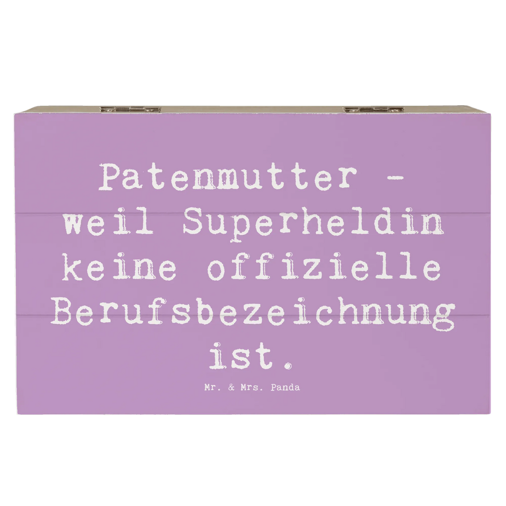 Holzkiste Spruch Patenmutter Superheldin Erinnerungskiste, Schatulle, Geschenkbox, Aufbewahrungsbox, Erinnerungsbox, Dekokiste, XXL, Truhe, Holzkiste, Kiste, Schatzkiste, Geschenkdose, Familie, Vatertag, Muttertag, Bruder, Schwester, Mama, Papa, Oma, Opa