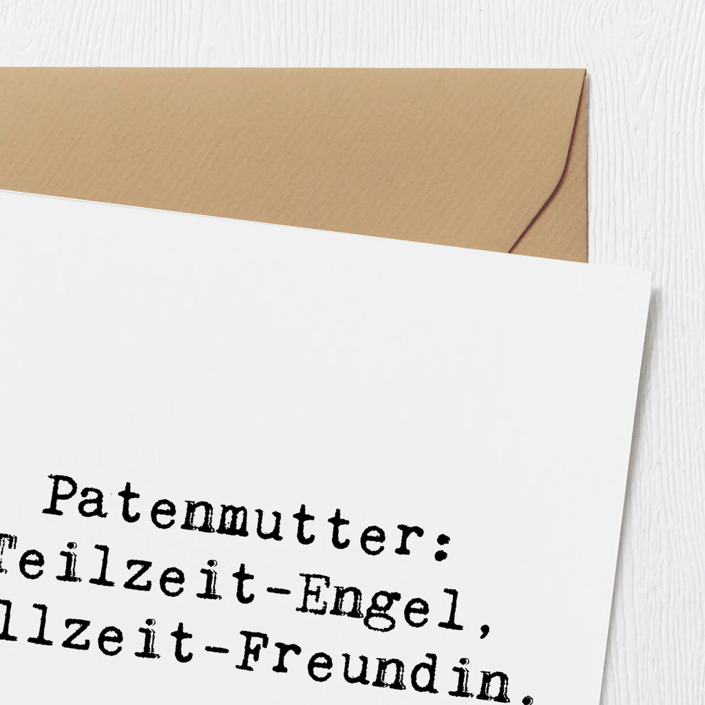 Deluxe Karte Spruch Patenmutter Engel Geburtstagskarte, Klappkarte, Glückwunschkarte, Hochwertige Klappkarte, Hochwertige Grußkarte, Einladungskarte, Hochzeitskarte, Karte, Grußkarte, Familie, Vatertag, Muttertag, Bruder, Schwester, Mama, Papa, Oma, Opa
