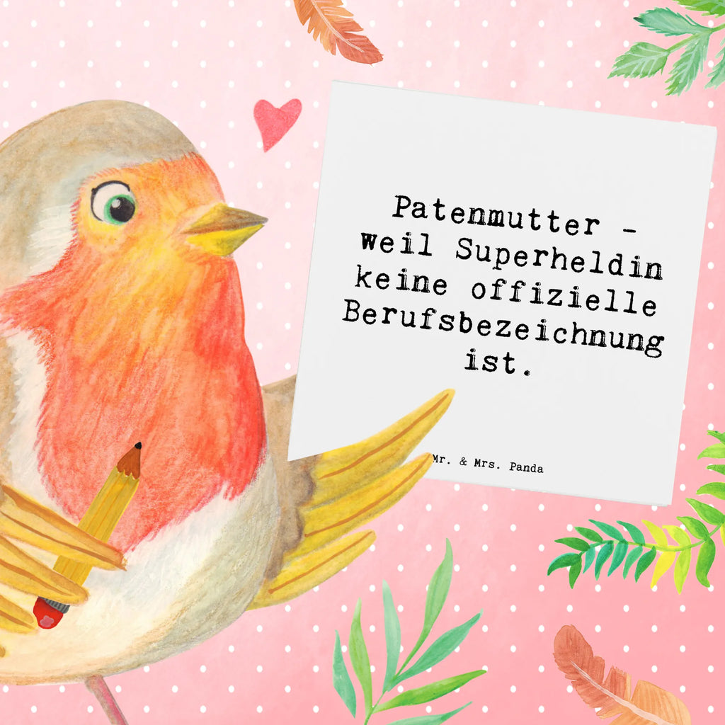 Deluxe Karte Spruch Patenmutter Superheldin Einladungskarte, Hochwertige Grußkarte, Karte, Klappkarte, Grußkarte, Hochwertige Klappkarte, Hochzeitskarte, Glückwunschkarte, Geburtstagskarte, Familie, Vatertag, Muttertag, Bruder, Schwester, Mama, Papa, Oma, Opa
