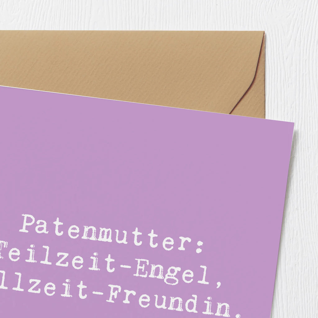 Deluxe Karte Spruch Patenmutter Engel Geburtstagskarte, Klappkarte, Glückwunschkarte, Hochwertige Klappkarte, Hochwertige Grußkarte, Einladungskarte, Hochzeitskarte, Karte, Grußkarte, Familie, Vatertag, Muttertag, Bruder, Schwester, Mama, Papa, Oma, Opa