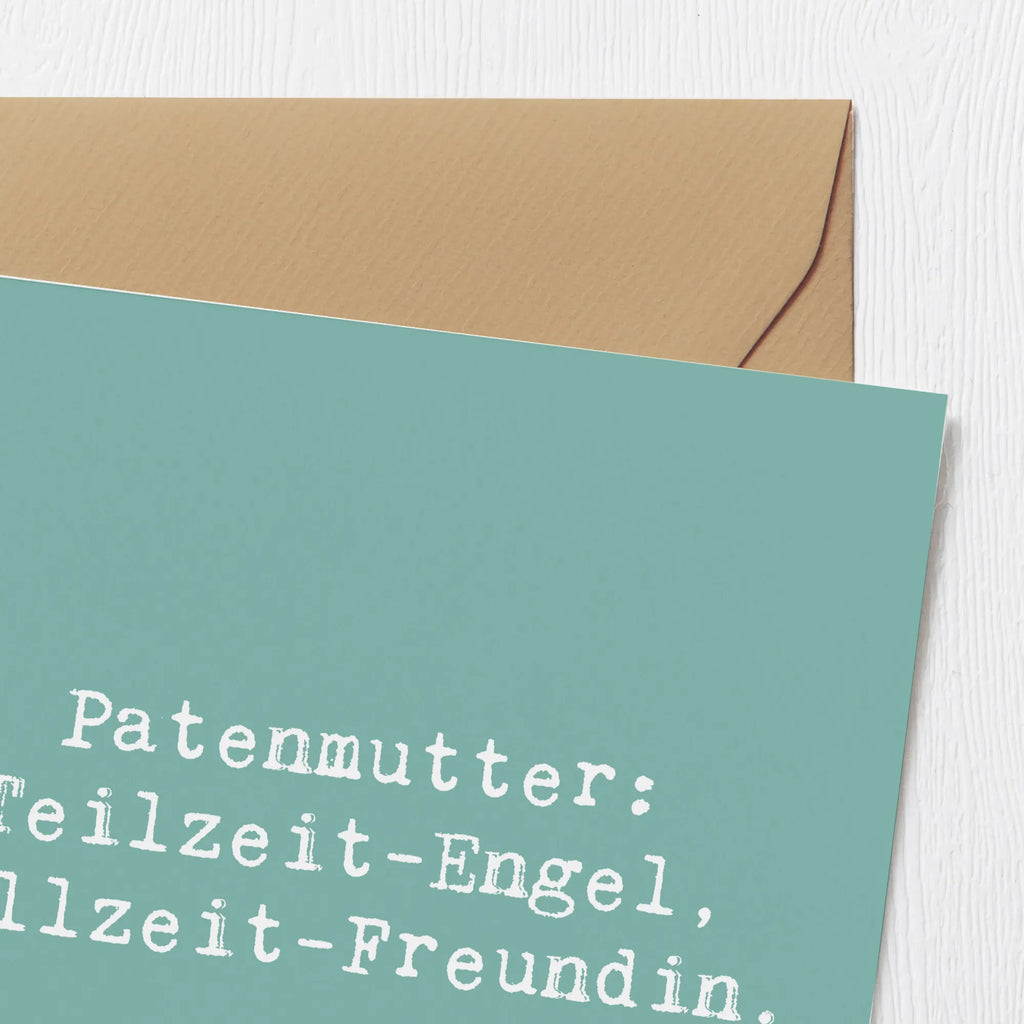 Deluxe Karte Spruch Patenmutter Engel Geburtstagskarte, Klappkarte, Glückwunschkarte, Hochwertige Klappkarte, Hochwertige Grußkarte, Einladungskarte, Hochzeitskarte, Karte, Grußkarte, Familie, Vatertag, Muttertag, Bruder, Schwester, Mama, Papa, Oma, Opa