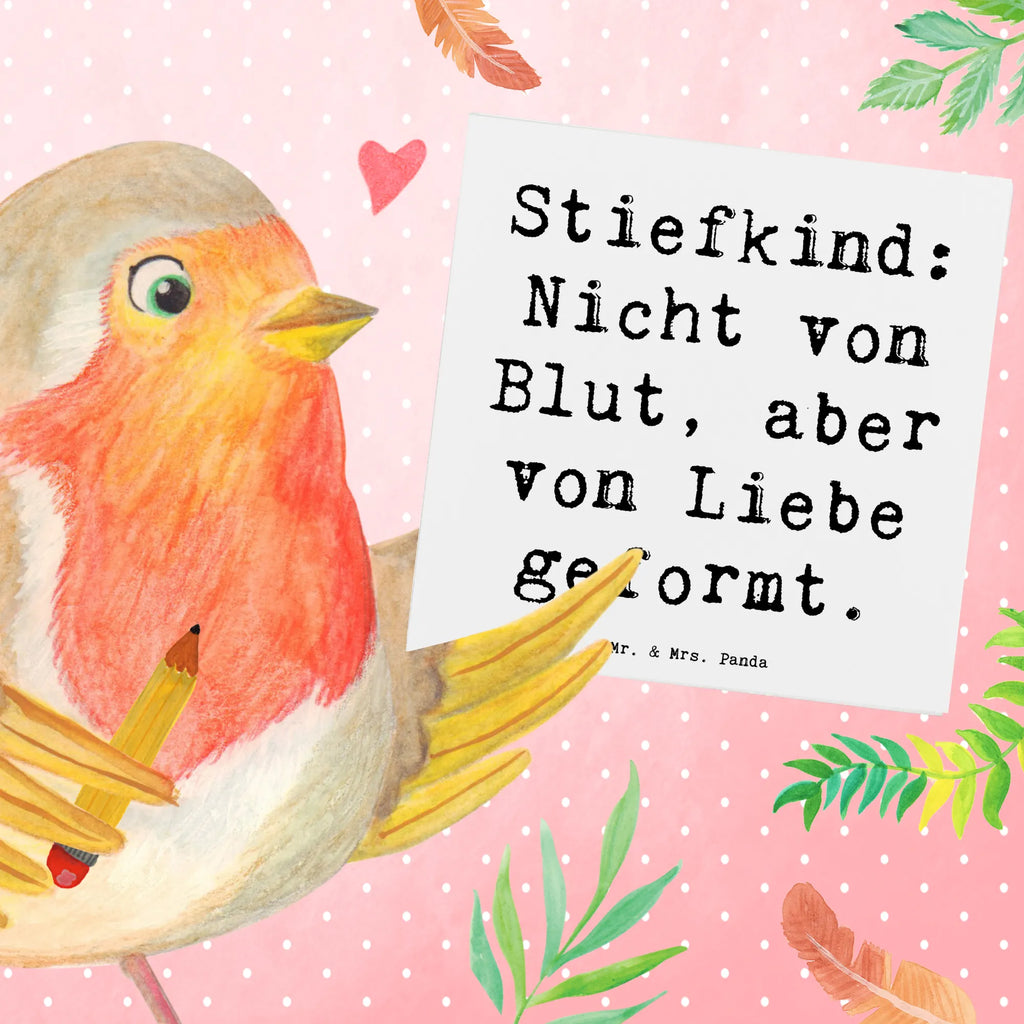 Deluxe Card Saying Stiefkind: Nicht von Blut, aber von Liebe geformt. Einladungskarte, Karte, Glückwunschkarte, Hochwertige Grußkarte, Klappkarte, Grußkarte, Hochzeitskarte, Hochwertige Klappkarte, Geburtstagskarte, Familie, Vatertag, Muttertag, Bruder, Schwester, Mama, Papa, Oma, Opa