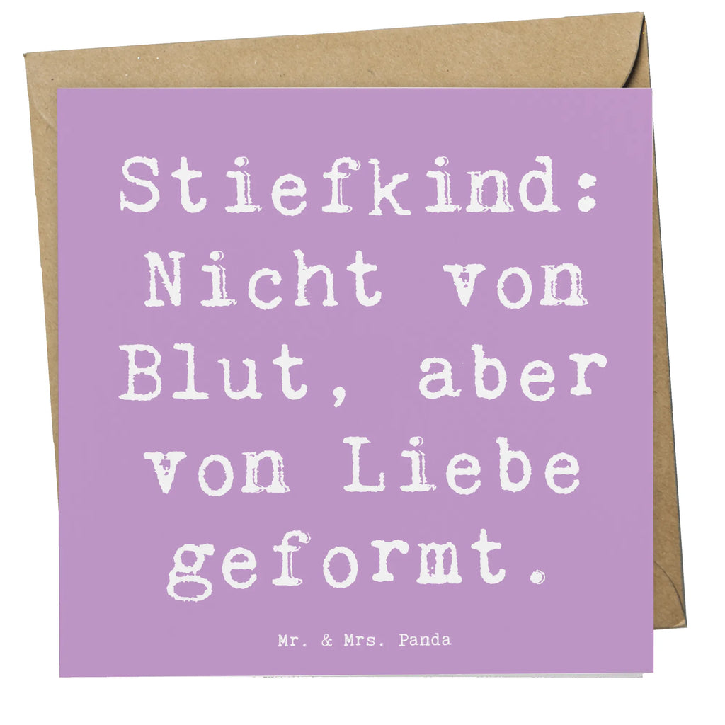 Deluxe Card Saying Stiefkind: Nicht von Blut, aber von Liebe geformt. Einladungskarte, Karte, Glückwunschkarte, Hochwertige Grußkarte, Klappkarte, Grußkarte, Hochzeitskarte, Hochwertige Klappkarte, Geburtstagskarte, Familie, Vatertag, Muttertag, Bruder, Schwester, Mama, Papa, Oma, Opa