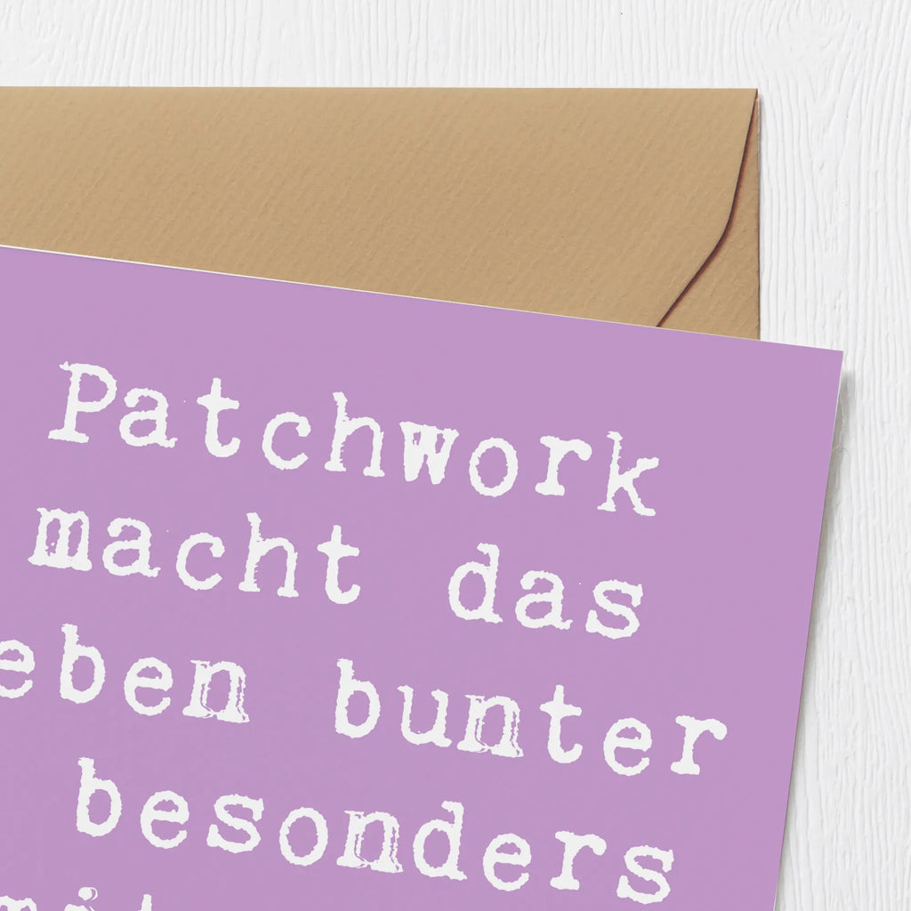 Deluxe Card Saying Patchwork macht das Leben bunter - besonders mit einem Stiefkind. Hochwertige Klappkarte, Karte, Hochwertige Grußkarte, Hochzeitskarte, Klappkarte, Einladungskarte, Geburtstagskarte, Glückwunschkarte, Grußkarte, Familie, Vatertag, Muttertag, Bruder, Schwester, Mama, Papa, Oma, Opa