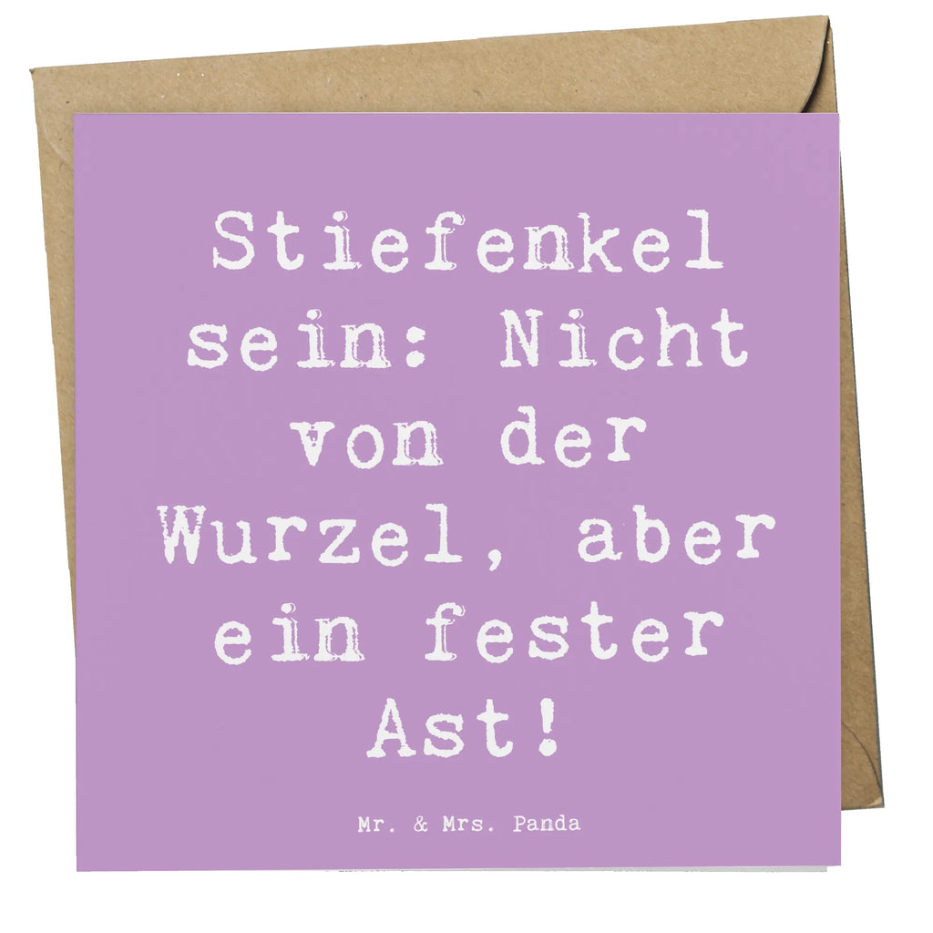 Deluxe Karte Spruch Stiefenkel Grußkarte, Karte, Hochwertige Grußkarte, Einladungskarte, Glückwunschkarte, Hochzeitskarte, Geburtstagskarte, Hochwertige Klappkarte, Klappkarte, Familie, Vatertag, Muttertag, Bruder, Schwester, Mama, Papa, Oma, Opa