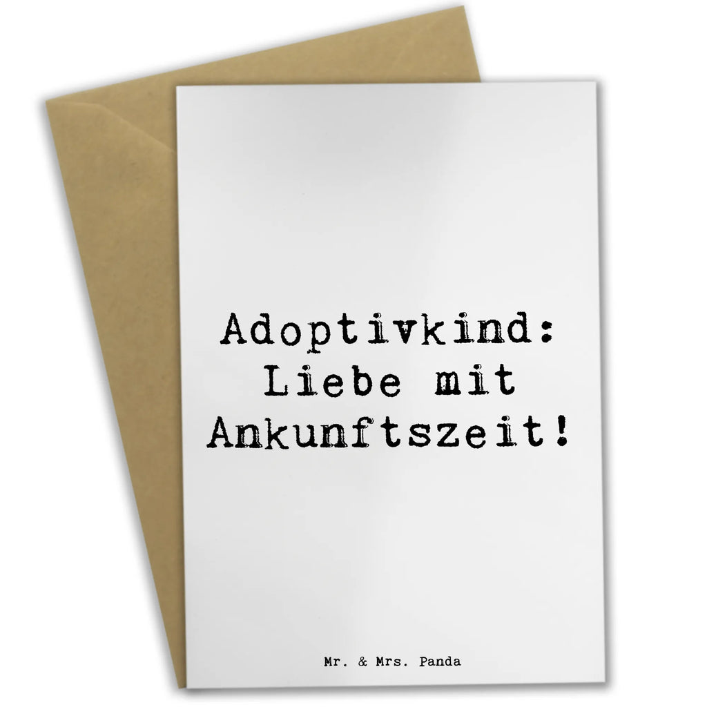 Greetings card Saying Adoptivkind: Liebe mit Ankunftszeit! Geburtstagskarte, Klappkarte, Einladungskarte, Ansichtskarten, Glückwunschkarte, Hochzeitskarte, Grußkarte, Karte, Familie, Vatertag, Muttertag, Bruder, Schwester, Mama, Papa, Oma, Opa