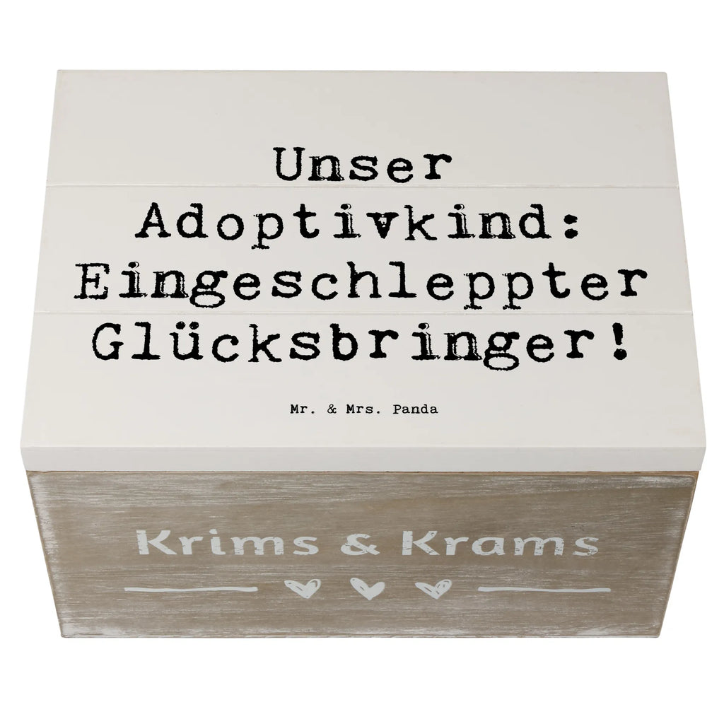 Holzkiste Spruch Adoptivkind Glücksbringer Dekokiste, Erinnerungskiste, Erinnerungsbox, Truhe, Schatzkiste, Aufbewahrungsbox, XXL, Geschenkdose, Geschenkbox, Holzkiste, Kiste, Schatulle, Familie, Vatertag, Muttertag, Bruder, Schwester, Mama, Papa, Oma, Opa