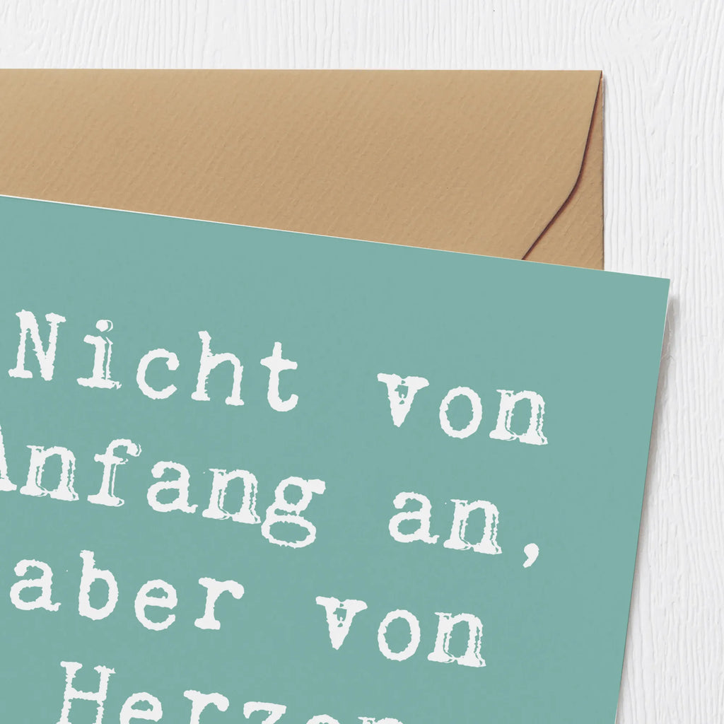 Deluxe Karte Spruch Adoptivkind von Herzen Geburtstagskarte, Einladungskarte, Grußkarte, Glückwunschkarte, Klappkarte, Karte, Hochwertige Klappkarte, Hochwertige Grußkarte, Hochzeitskarte, Familie, Vatertag, Muttertag, Bruder, Schwester, Mama, Papa, Oma, Opa