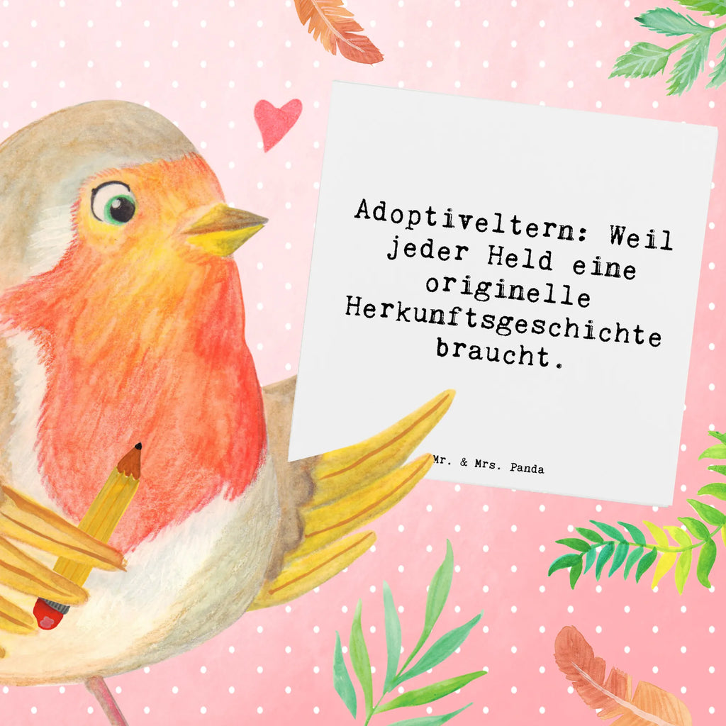 Deluxe Karte Spruch Adoptiveltern Helden Hochwertige Grußkarte, Klappkarte, Geburtstagskarte, Hochzeitskarte, Einladungskarte, Karte, Glückwunschkarte, Hochwertige Klappkarte, Grußkarte, Familie, Vatertag, Muttertag, Bruder, Schwester, Mama, Papa, Oma, Opa