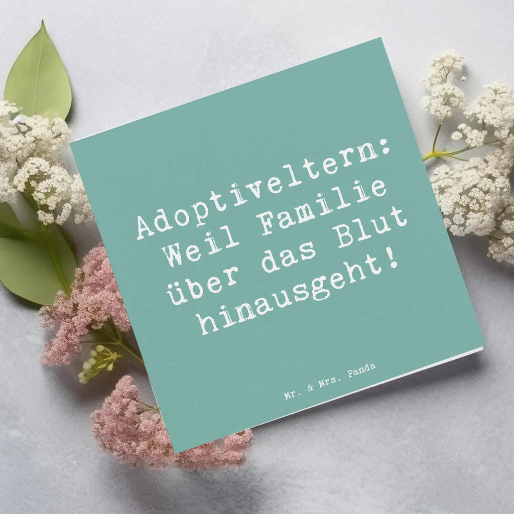 Deluxe Karte Spruch Adoptiveltern Liebe Karte, Grußkarte, Hochwertige Klappkarte, Glückwunschkarte, Klappkarte, Hochwertige Grußkarte, Hochzeitskarte, Einladungskarte, Geburtstagskarte, Familie, Vatertag, Muttertag, Bruder, Schwester, Mama, Papa, Oma, Opa