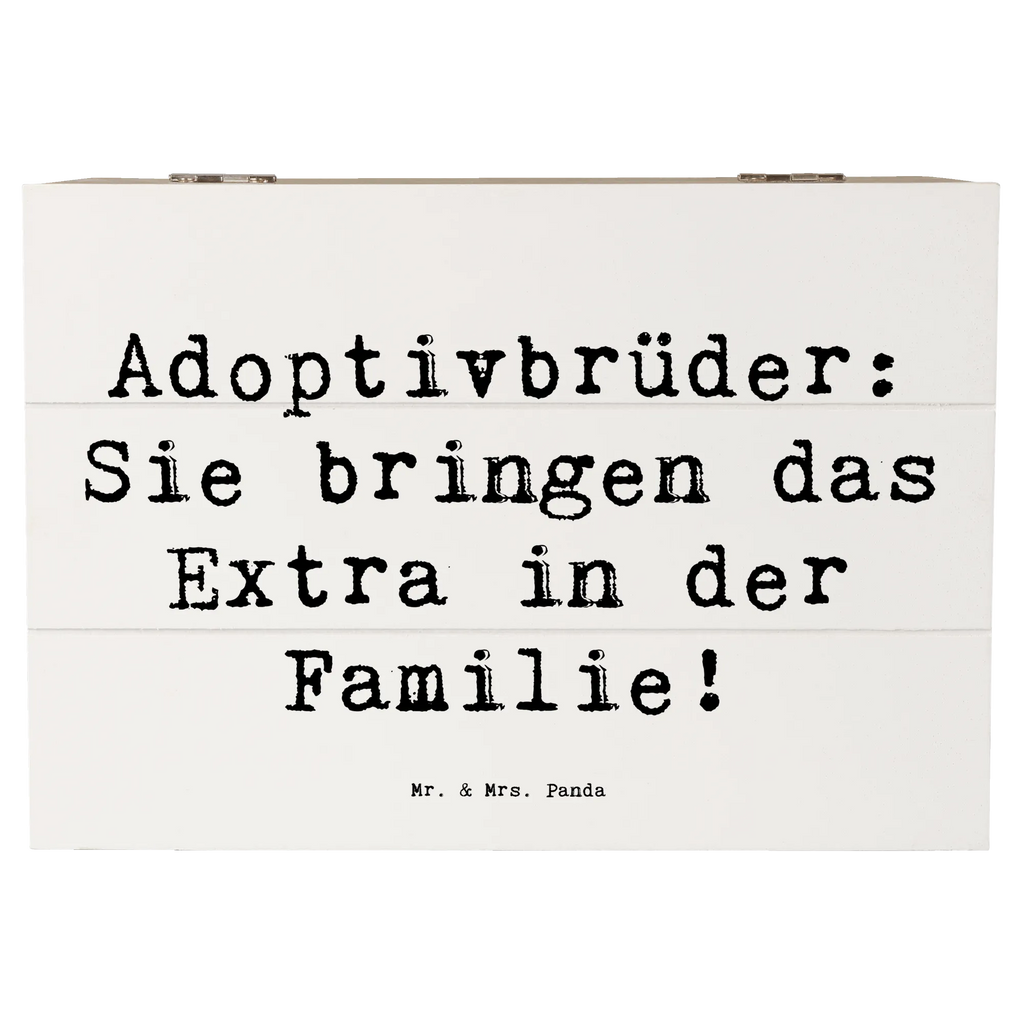 Holzkiste Spruch Adoptivbrüder Extra Aufbewahrungsbox, XXL, Truhe, Erinnerungskiste, Schatzkiste, Holzkiste, Schatulle, Kiste, Geschenkdose, Dekokiste, Erinnerungsbox, Geschenkbox, Familie, Vatertag, Muttertag, Bruder, Schwester, Mama, Papa, Oma, Opa