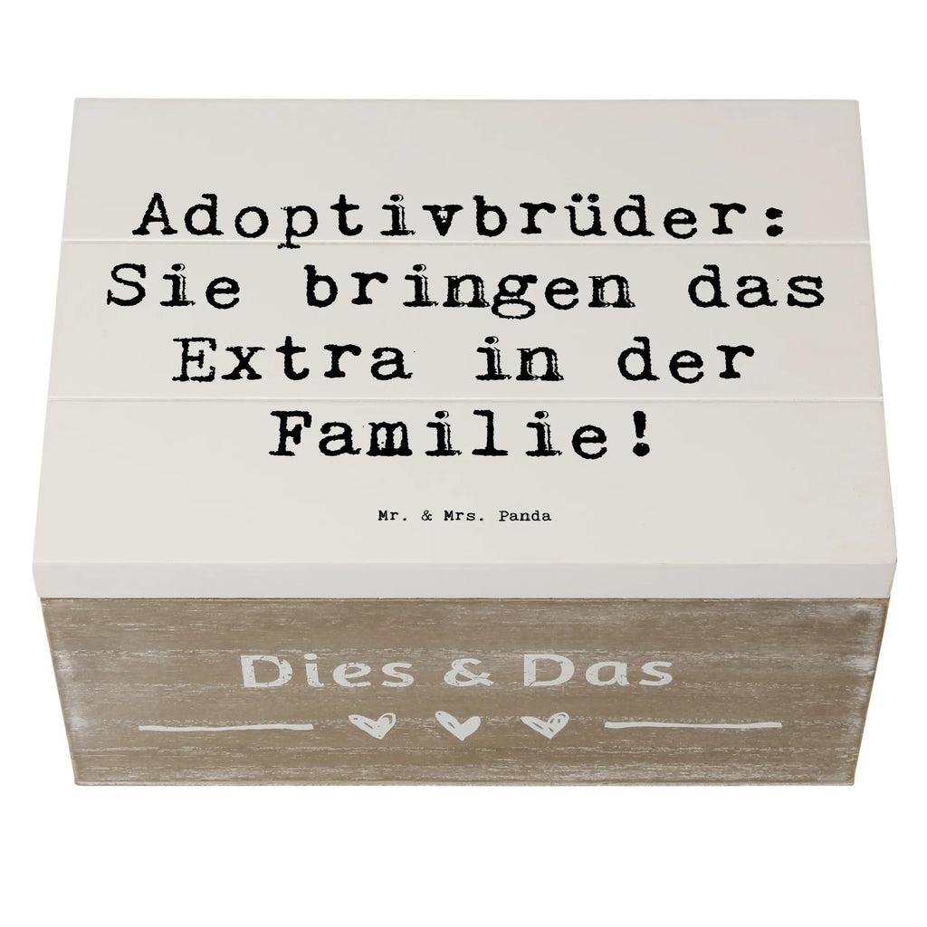 Holzkiste Spruch Adoptivbrüder Extra Aufbewahrungsbox, XXL, Truhe, Erinnerungskiste, Schatzkiste, Holzkiste, Schatulle, Kiste, Geschenkdose, Dekokiste, Erinnerungsbox, Geschenkbox, Familie, Vatertag, Muttertag, Bruder, Schwester, Mama, Papa, Oma, Opa