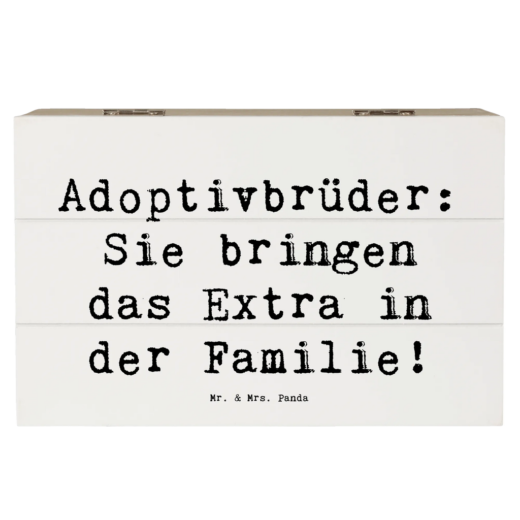 Holzkiste Spruch Adoptivbrüder Extra Aufbewahrungsbox, XXL, Truhe, Erinnerungskiste, Schatzkiste, Holzkiste, Schatulle, Kiste, Geschenkdose, Dekokiste, Erinnerungsbox, Geschenkbox, Familie, Vatertag, Muttertag, Bruder, Schwester, Mama, Papa, Oma, Opa