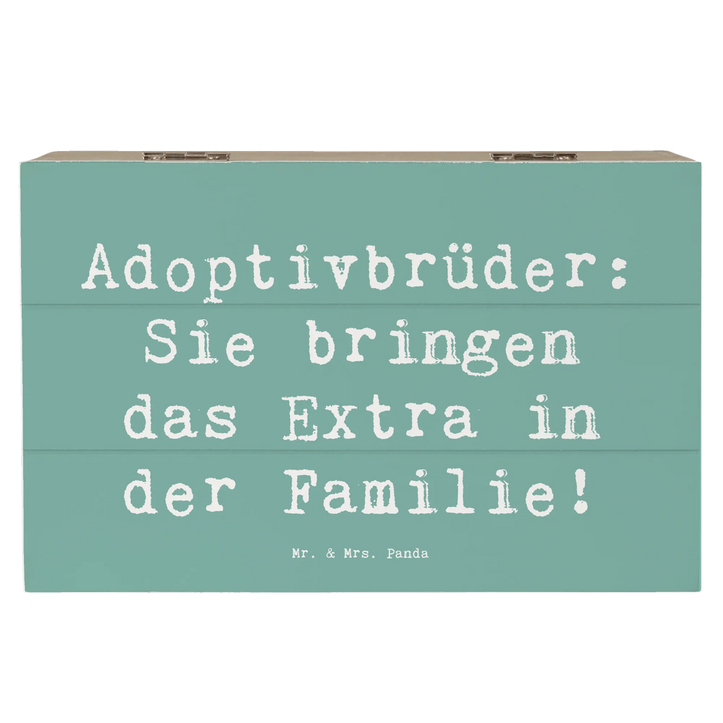 Holzkiste Spruch Adoptivbrüder Extra Aufbewahrungsbox, XXL, Truhe, Erinnerungskiste, Schatzkiste, Holzkiste, Schatulle, Kiste, Geschenkdose, Dekokiste, Erinnerungsbox, Geschenkbox, Familie, Vatertag, Muttertag, Bruder, Schwester, Mama, Papa, Oma, Opa