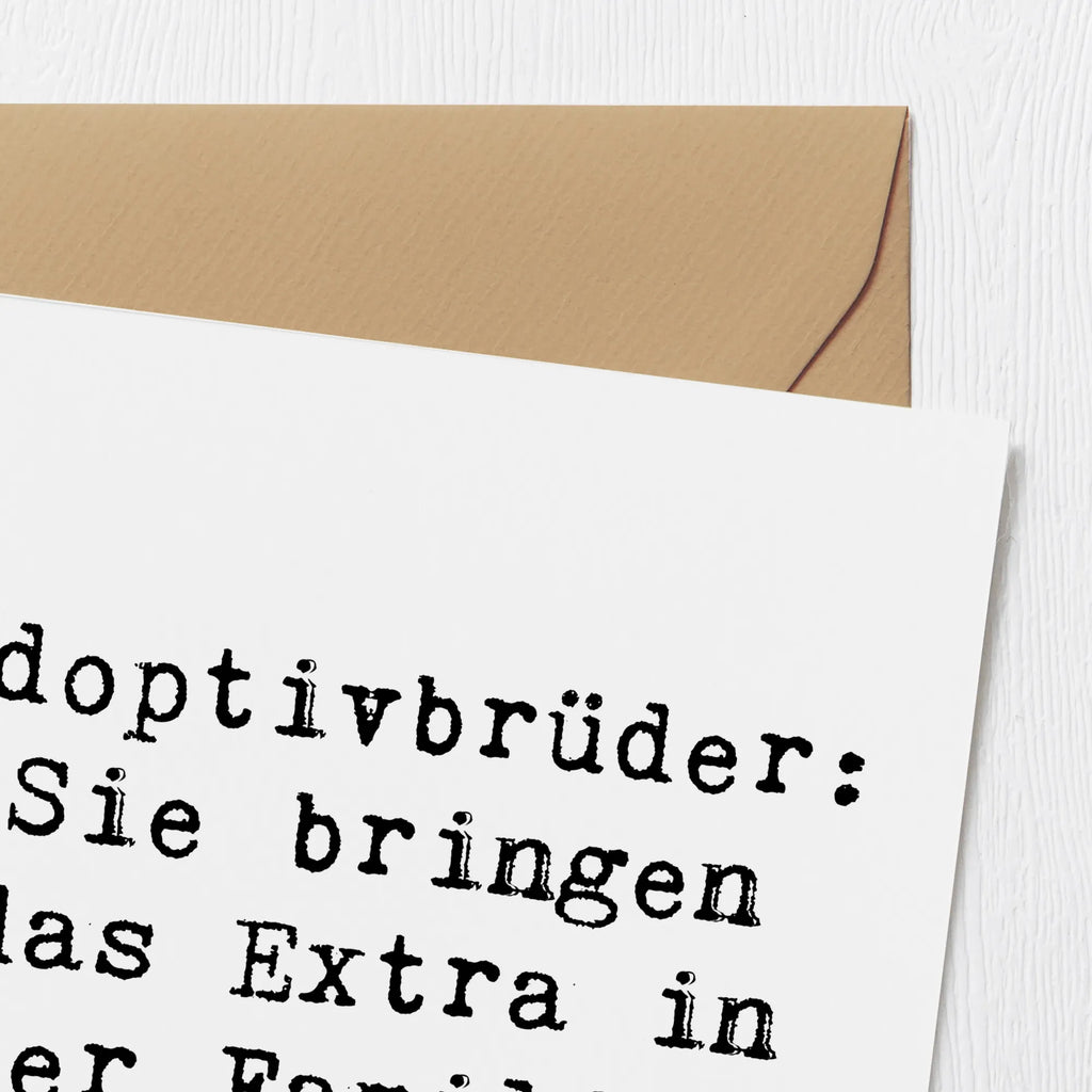 Deluxe Card Saying Adoptivbrüder: Sie bringen das Extra in der Familie! Hochwertige Grußkarte, Geburtstagskarte, Glückwunschkarte, Einladungskarte, Hochzeitskarte, Karte, Hochwertige Klappkarte, Klappkarte, Grußkarte, Familie, Vatertag, Muttertag, Bruder, Schwester, Mama, Papa, Oma, Opa