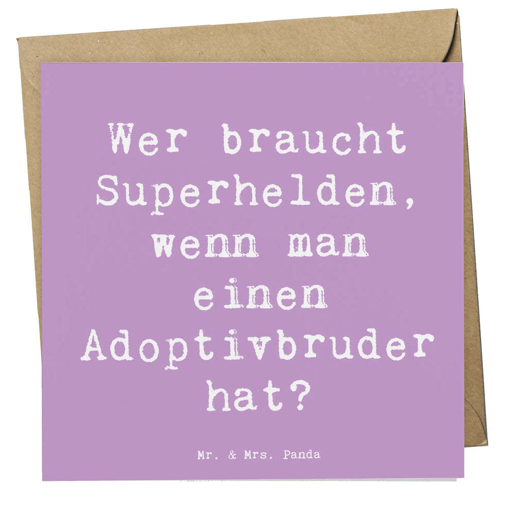 Deluxe Karte Spruch Held Adoptivbruder Karte, Klappkarte, Glückwunschkarte, Grußkarte, Einladungskarte, Hochwertige Klappkarte, Hochwertige Grußkarte, Hochzeitskarte, Geburtstagskarte, Familie, Vatertag, Muttertag, Bruder, Schwester, Mama, Papa, Oma, Opa