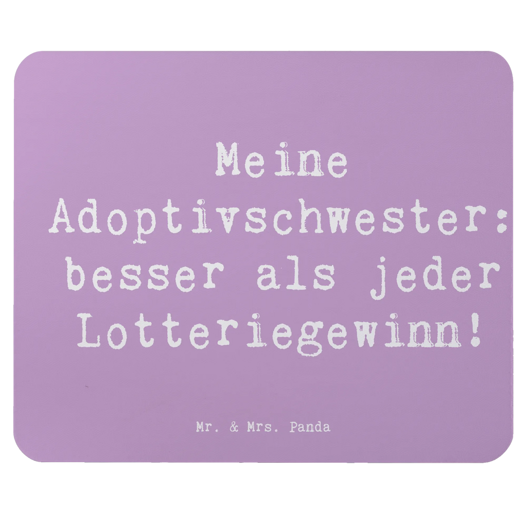 Mouse mat Saying Meine Adoptivschwester: besser als jeder Lotteriegewinn! Mousepad, Computer zubehör, Büroausstattung, PC Zubehör, Arbeitszimmer, Mauspad, Einzigartiges Mauspad, Designer Mauspad, Mausunterlage, Mauspad Büro, Familie, Vatertag, Muttertag, Bruder, Schwester, Mama, Papa, Oma, Opa
