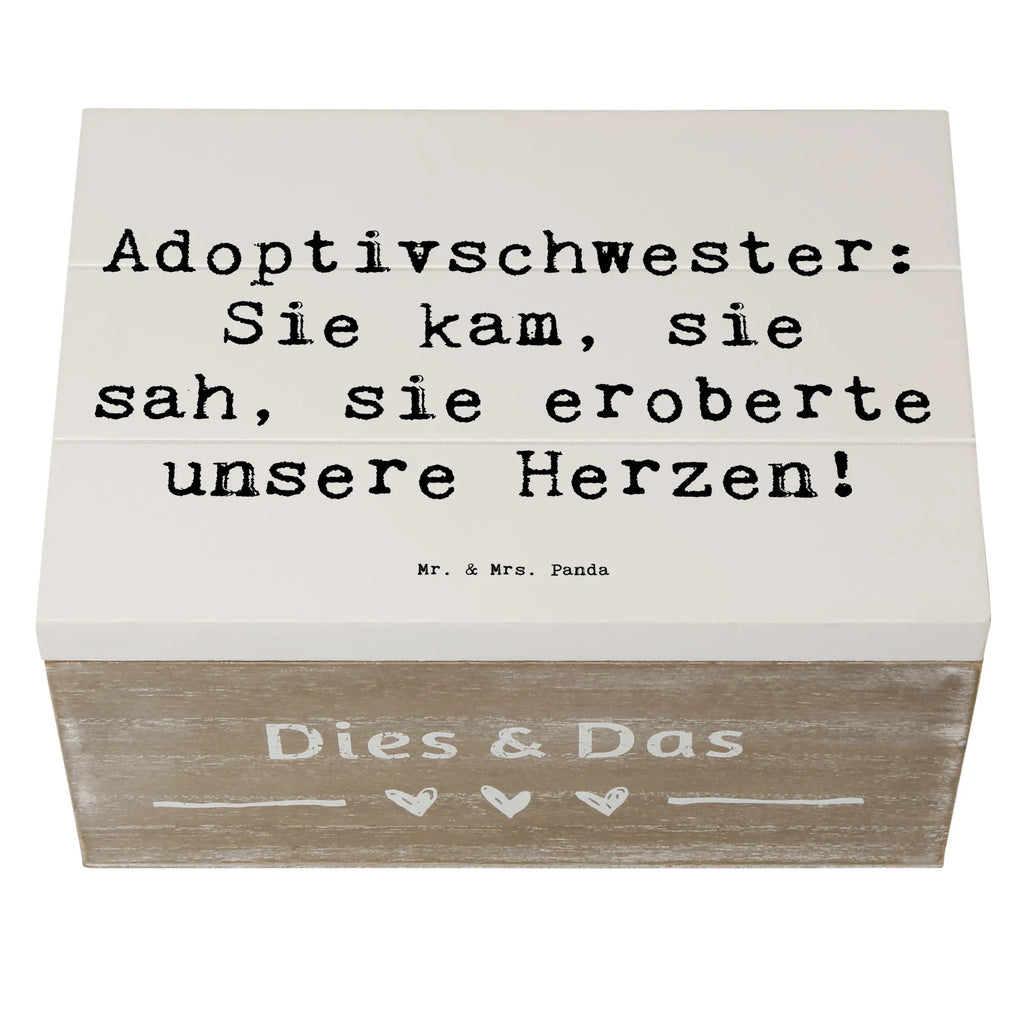 Holzkiste Spruch Adoptivschwester Herz Holzkiste, Schatzkiste, Geschenkbox, Erinnerungsbox, Erinnerungskiste, Dekokiste, Geschenkdose, Aufbewahrungsbox, XXL, Truhe, Schatulle, Kiste, Familie, Vatertag, Muttertag, Bruder, Schwester, Mama, Papa, Oma, Opa