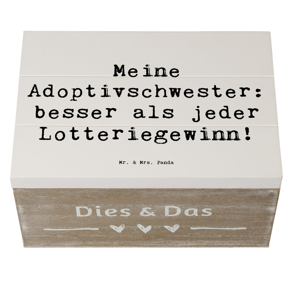 Holzkiste Spruch Adoptivschwester Wunder Geschenkdose, Schatulle, Dekokiste, Aufbewahrungsbox, Truhe, XXL, Erinnerungsbox, Schatzkiste, Holzkiste, Erinnerungskiste, Geschenkbox, Kiste, Familie, Vatertag, Muttertag, Bruder, Schwester, Mama, Papa, Oma, Opa