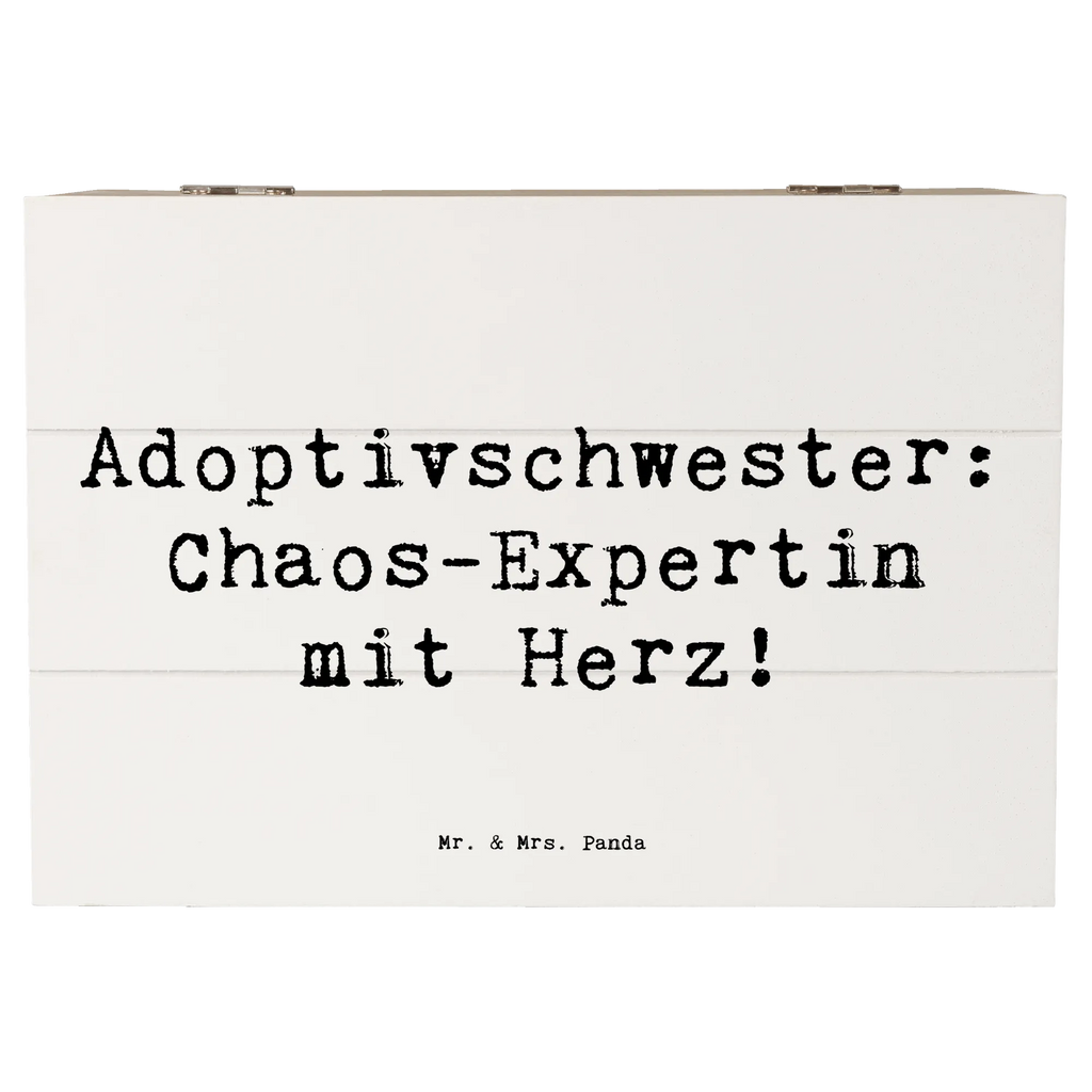 Holzkiste Spruch Adoptivschwester Chaos Aufbewahrungsbox, Dekokiste, XXL, Truhe, Holzkiste, Kiste, Geschenkdose, Erinnerungsbox, Geschenkbox, Schatulle, Schatzkiste, Erinnerungskiste, Familie, Vatertag, Muttertag, Bruder, Schwester, Mama, Papa, Oma, Opa