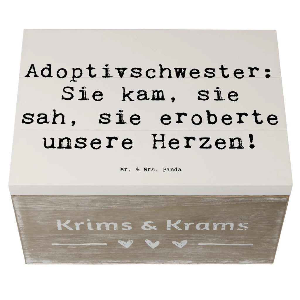 Holzkiste Spruch Adoptivschwester Herz Holzkiste, Schatzkiste, Geschenkbox, Erinnerungsbox, Erinnerungskiste, Dekokiste, Geschenkdose, Aufbewahrungsbox, XXL, Truhe, Schatulle, Kiste, Familie, Vatertag, Muttertag, Bruder, Schwester, Mama, Papa, Oma, Opa