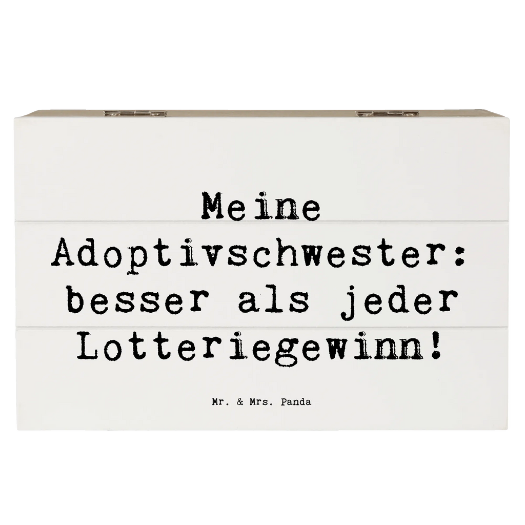 Holzkiste Spruch Adoptivschwester Wunder Geschenkdose, Schatulle, Dekokiste, Aufbewahrungsbox, Truhe, XXL, Erinnerungsbox, Schatzkiste, Holzkiste, Erinnerungskiste, Geschenkbox, Kiste, Familie, Vatertag, Muttertag, Bruder, Schwester, Mama, Papa, Oma, Opa