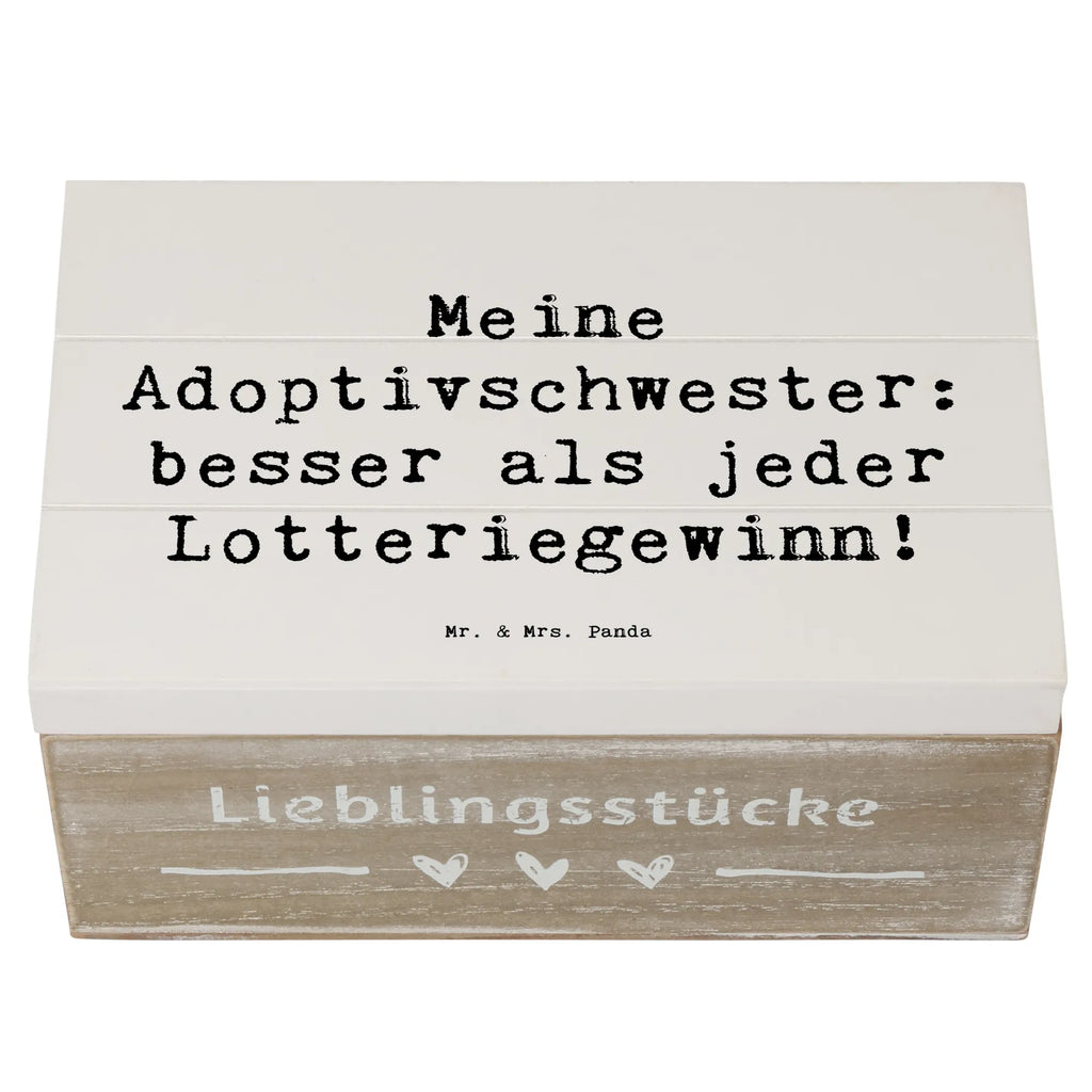 Holzkiste Spruch Adoptivschwester Wunder Geschenkdose, Schatulle, Dekokiste, Aufbewahrungsbox, Truhe, XXL, Erinnerungsbox, Schatzkiste, Holzkiste, Erinnerungskiste, Geschenkbox, Kiste, Familie, Vatertag, Muttertag, Bruder, Schwester, Mama, Papa, Oma, Opa