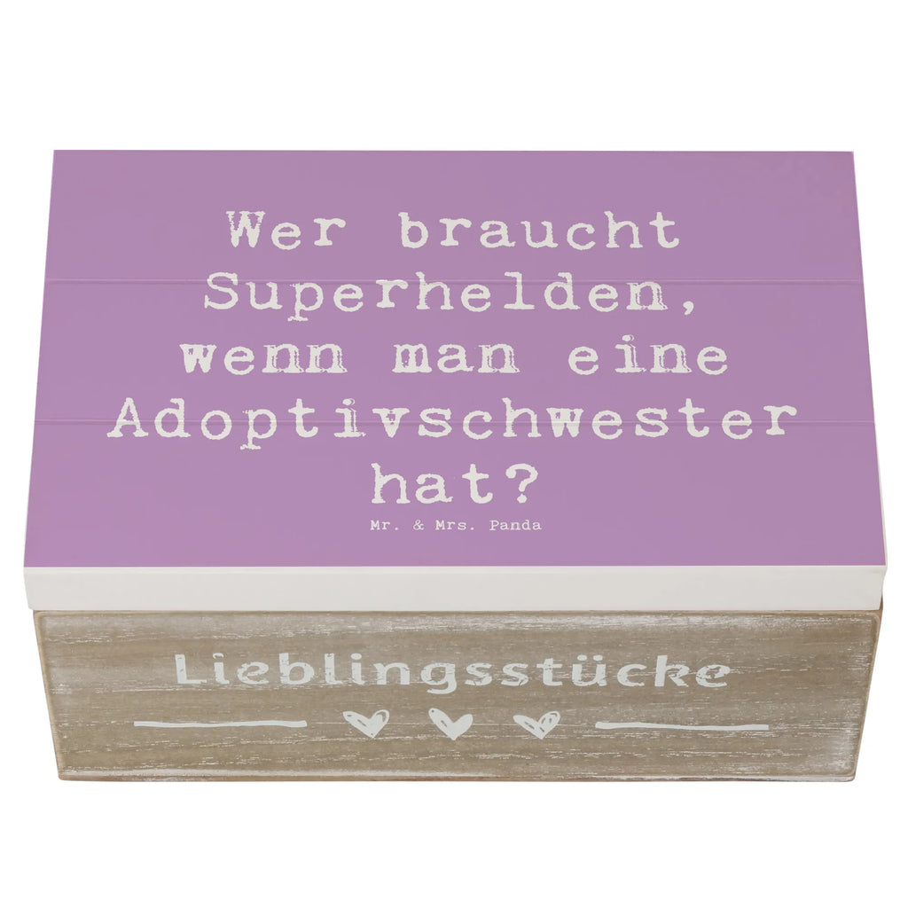 Holzkiste Spruch Adoptivschwester Heldin Kiste, Schatulle, Truhe, XXL, Erinnerungsbox, Schatzkiste, Aufbewahrungsbox, Dekokiste, Geschenkbox, Holzkiste, Geschenkdose, Erinnerungskiste, Familie, Vatertag, Muttertag, Bruder, Schwester, Mama, Papa, Oma, Opa