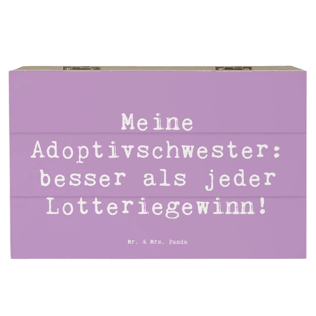 Holzkiste Spruch Adoptivschwester Wunder Geschenkdose, Schatulle, Dekokiste, Aufbewahrungsbox, Truhe, XXL, Erinnerungsbox, Schatzkiste, Holzkiste, Erinnerungskiste, Geschenkbox, Kiste, Familie, Vatertag, Muttertag, Bruder, Schwester, Mama, Papa, Oma, Opa