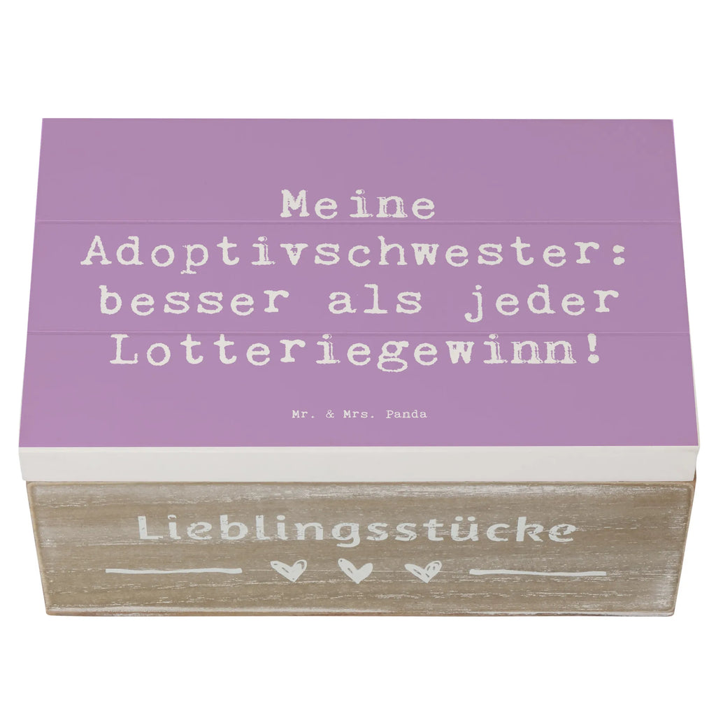 Holzkiste Spruch Adoptivschwester Wunder Geschenkdose, Schatulle, Dekokiste, Aufbewahrungsbox, Truhe, XXL, Erinnerungsbox, Schatzkiste, Holzkiste, Erinnerungskiste, Geschenkbox, Kiste, Familie, Vatertag, Muttertag, Bruder, Schwester, Mama, Papa, Oma, Opa