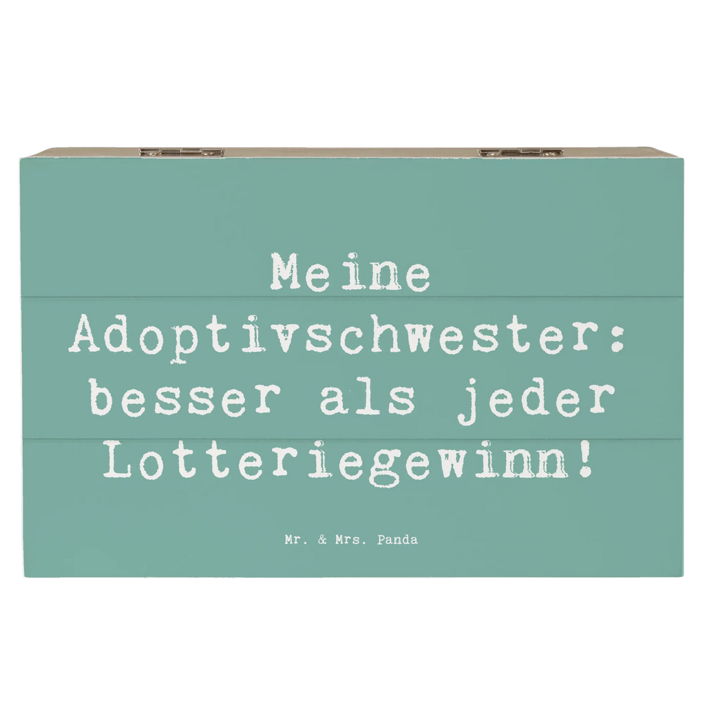 Holzkiste Spruch Adoptivschwester Wunder Geschenkdose, Schatulle, Dekokiste, Aufbewahrungsbox, Truhe, XXL, Erinnerungsbox, Schatzkiste, Holzkiste, Erinnerungskiste, Geschenkbox, Kiste, Familie, Vatertag, Muttertag, Bruder, Schwester, Mama, Papa, Oma, Opa